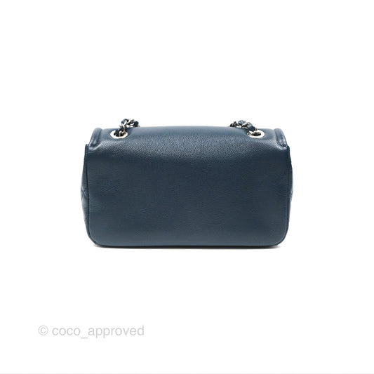 Chanel Medium Timeless CC Flap Bag Navy Caviar Silver Hardware