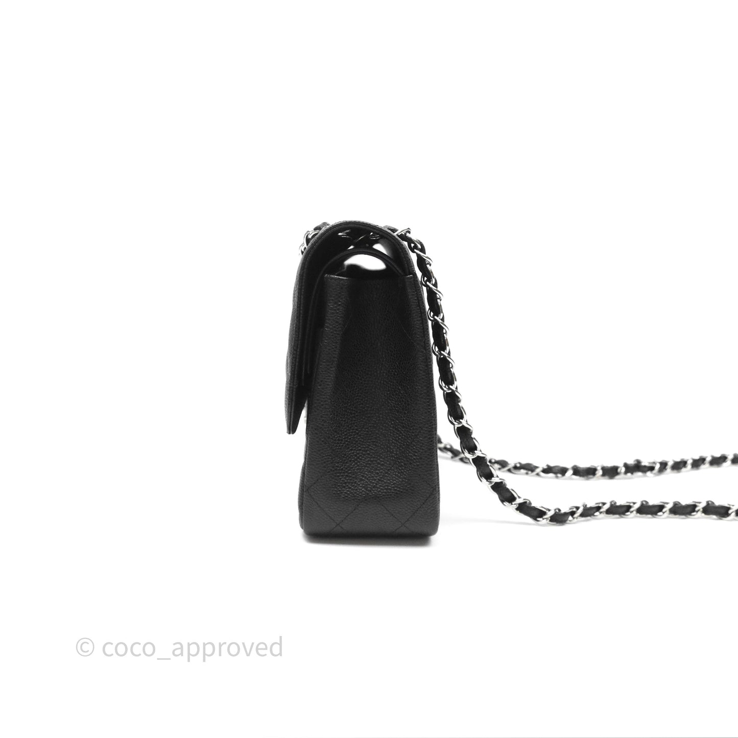 Chanel Jumbo Double Flap Black Caviar Silver Hardware⁣⁣