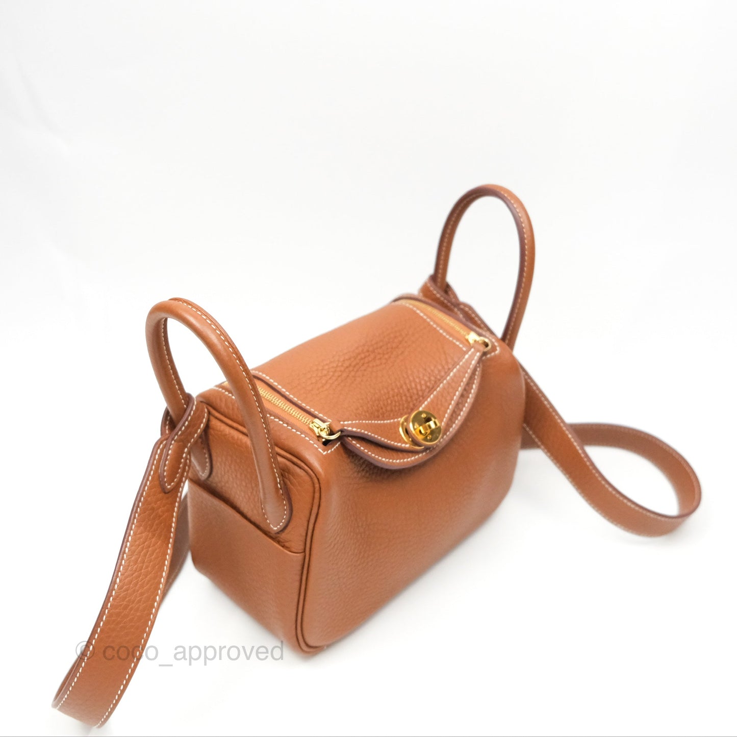 Hermès Mini Lindy 20 Gold Clemence Gold Hardware