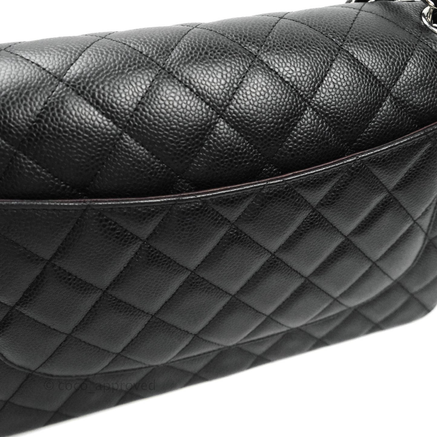 Chanel Jumbo Double Flap Black Caviar Silver Hardware⁣⁣