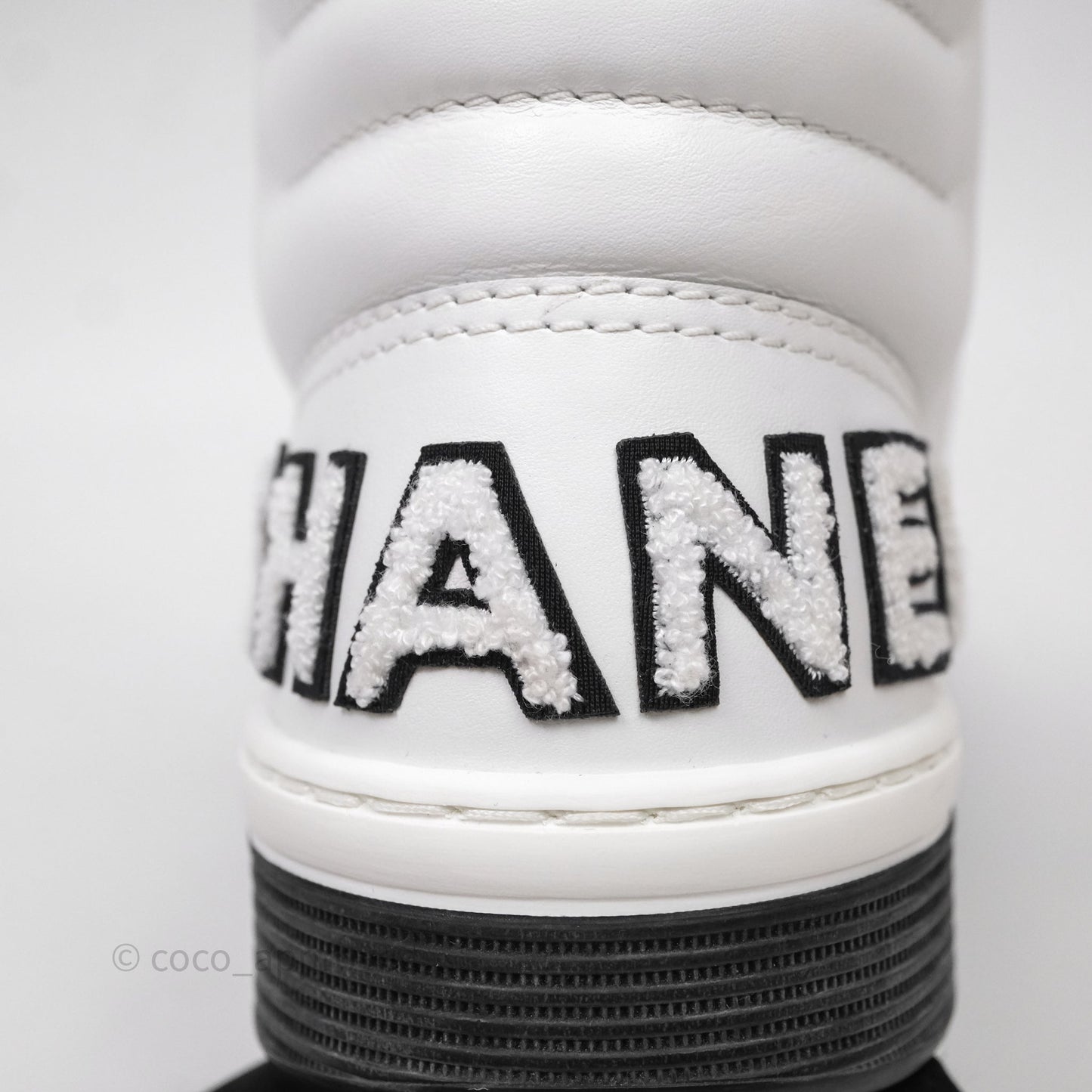 Chanel Logo Sneakers White Calfskin Size 37