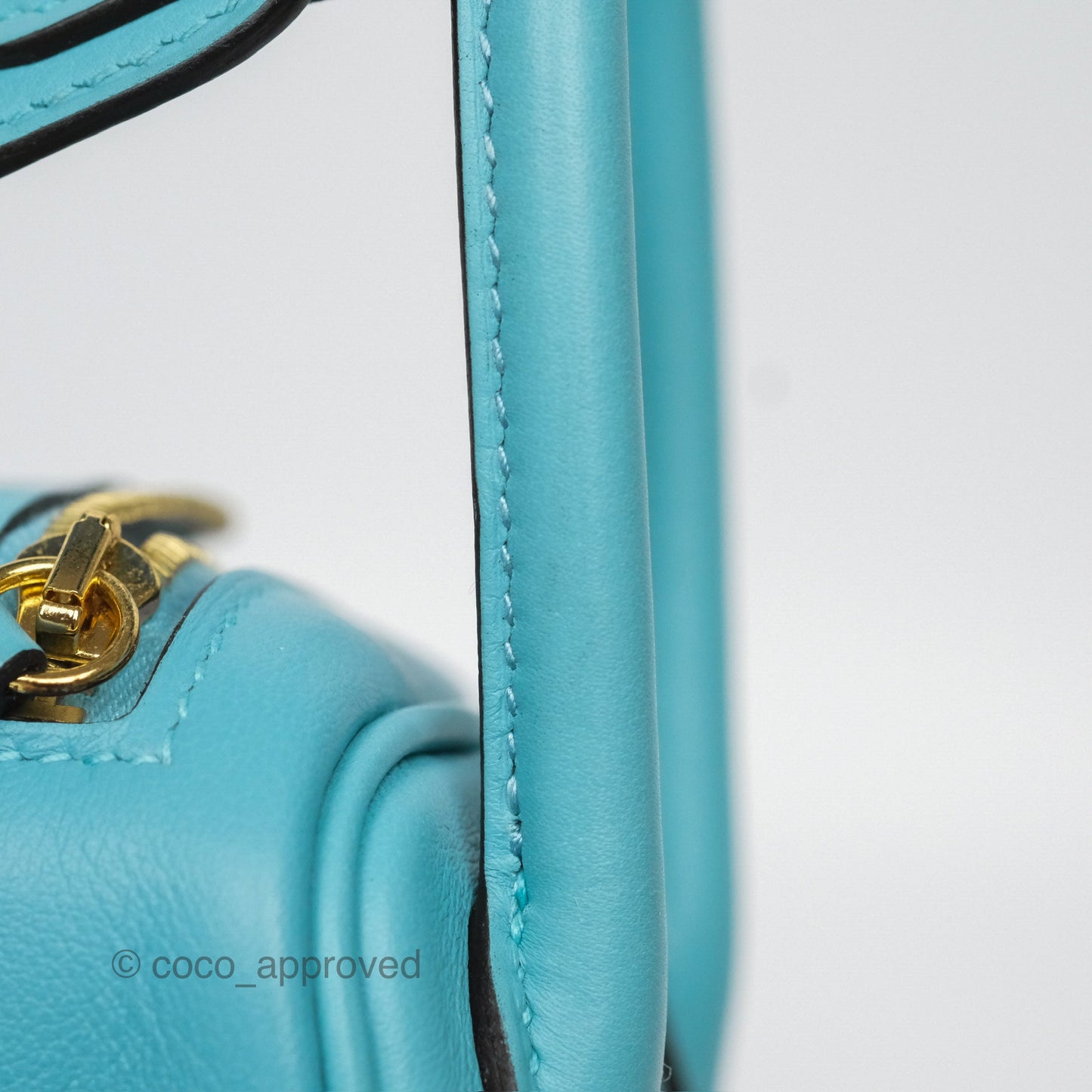Hermès Mini Lindy 20 Bleu Atoll 3P Swift Gold Hardware