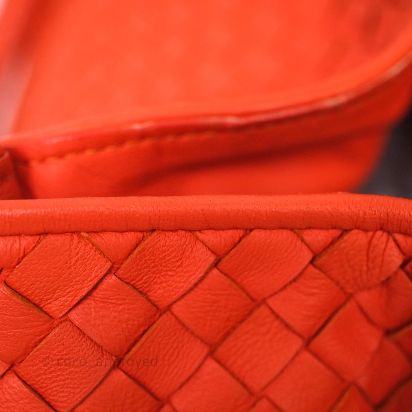 Bottega Veneta Nappa Intrecciato Parachute Tote Bag Orange