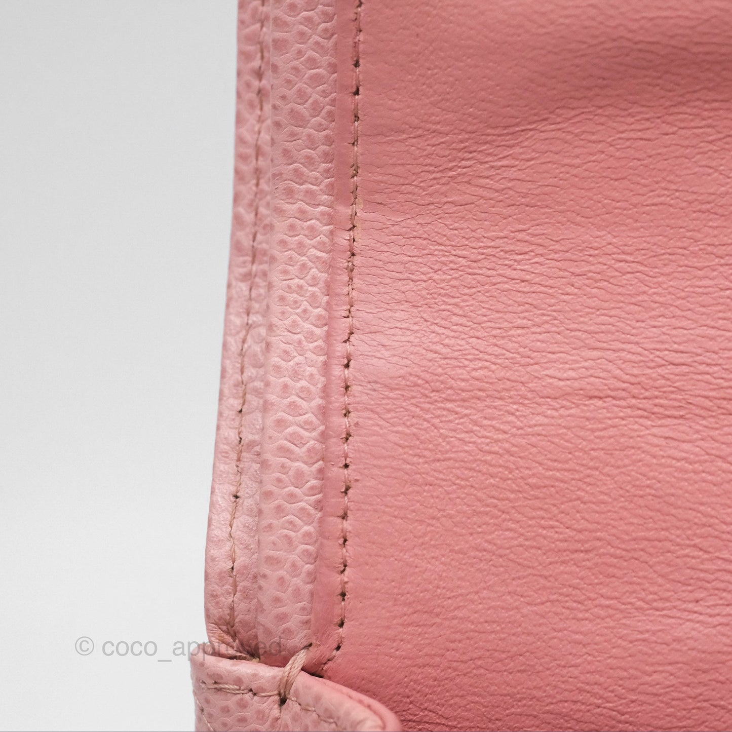 Chanel Vintage Classic M/L Medium Flap Quilted Sakura Pink Caviar 24K Gold Hardware