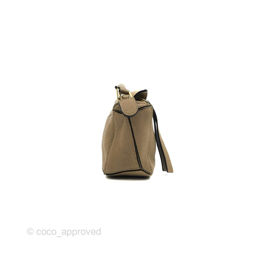 Loewe Mini Puzzle Bag Sand Mink Calfskin Gold Hardware