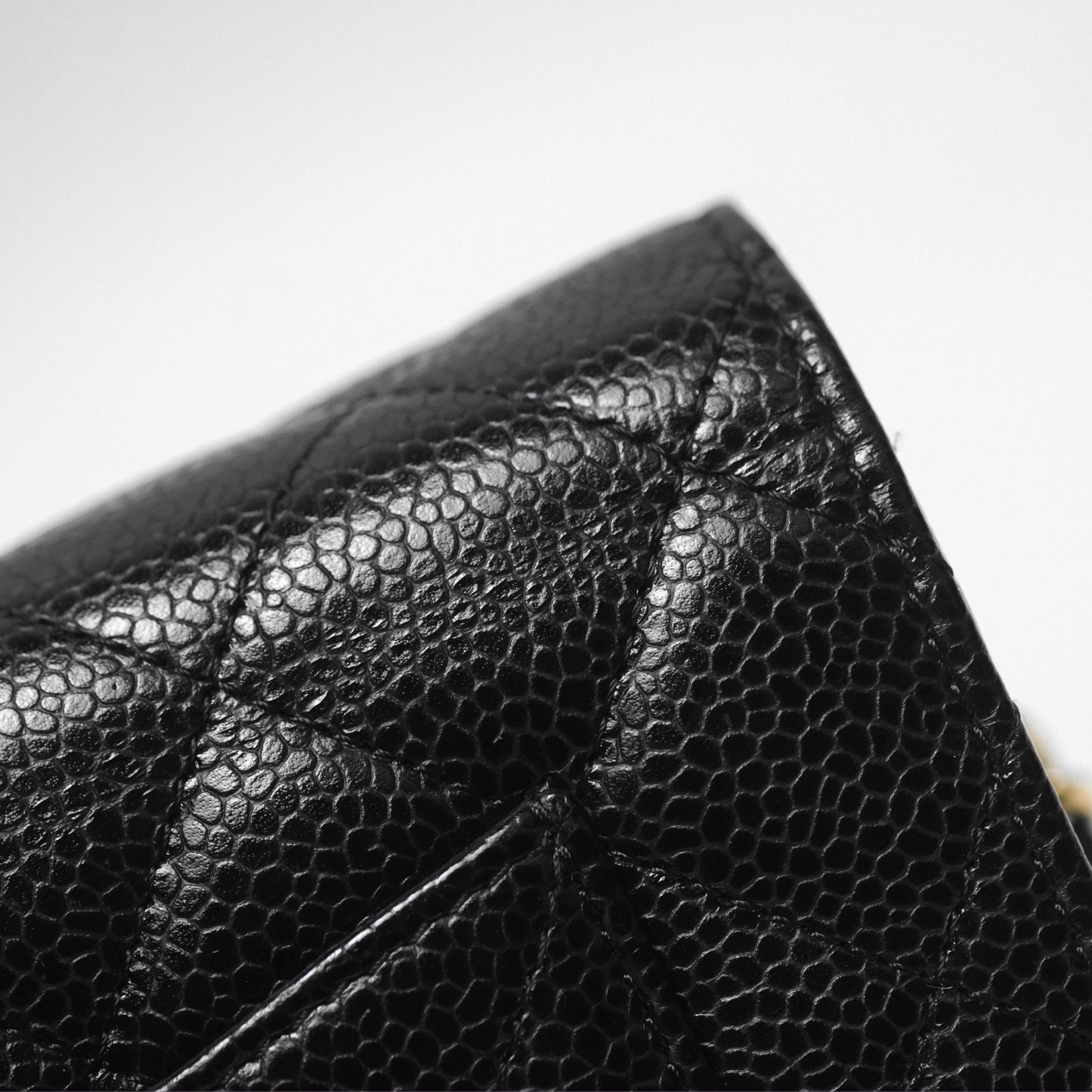 Chanel Quilted WOC Black Caviar Gold Hardware