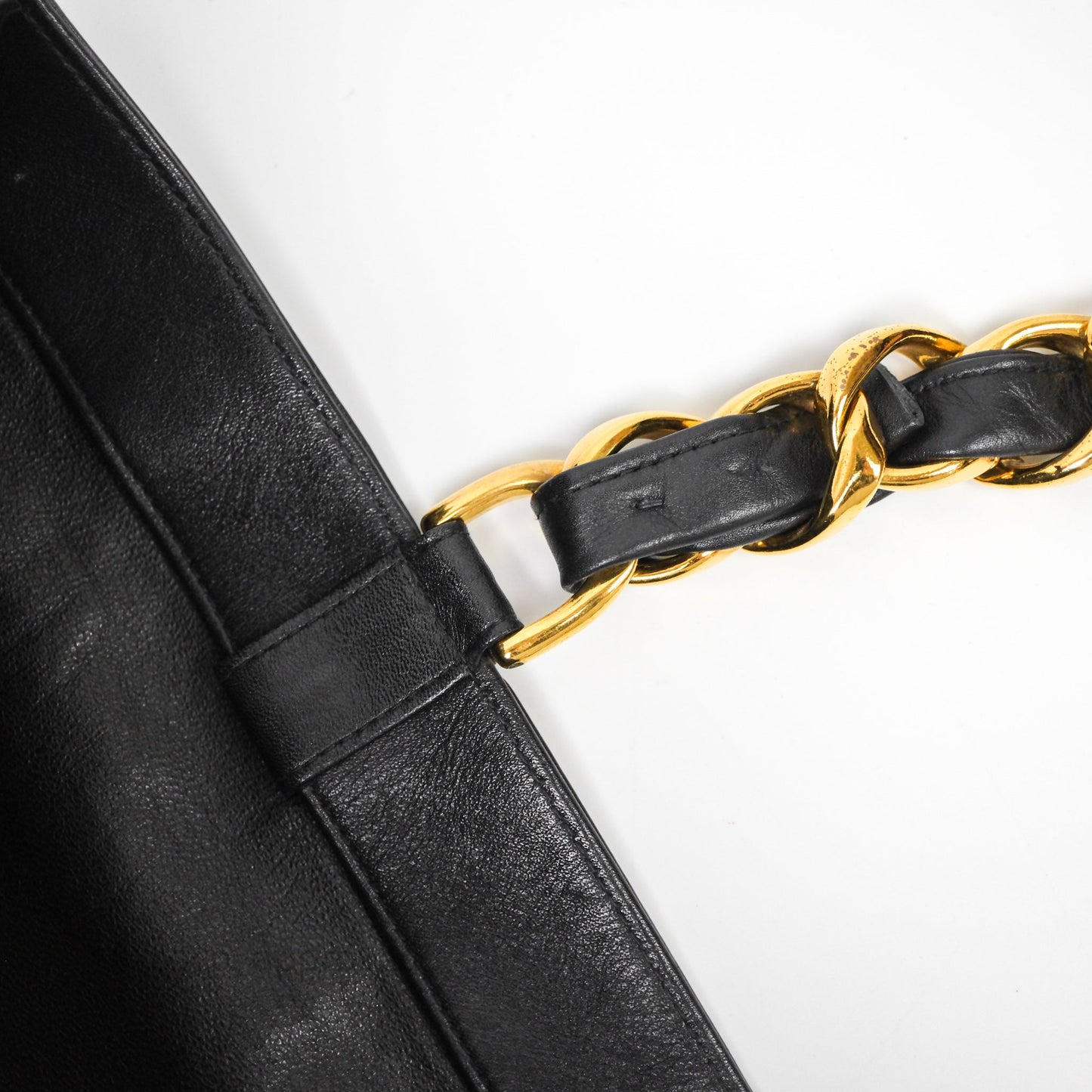 Chanel Vintage Shoulder Bag Black Calfskin Gold Hardware