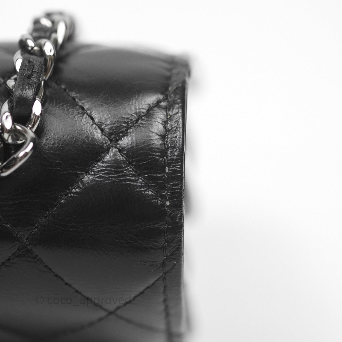 Chanel Mini Crystal Top Handle Wallet On Chain WOC Black Calfskin Gun Metal Hardware 23K