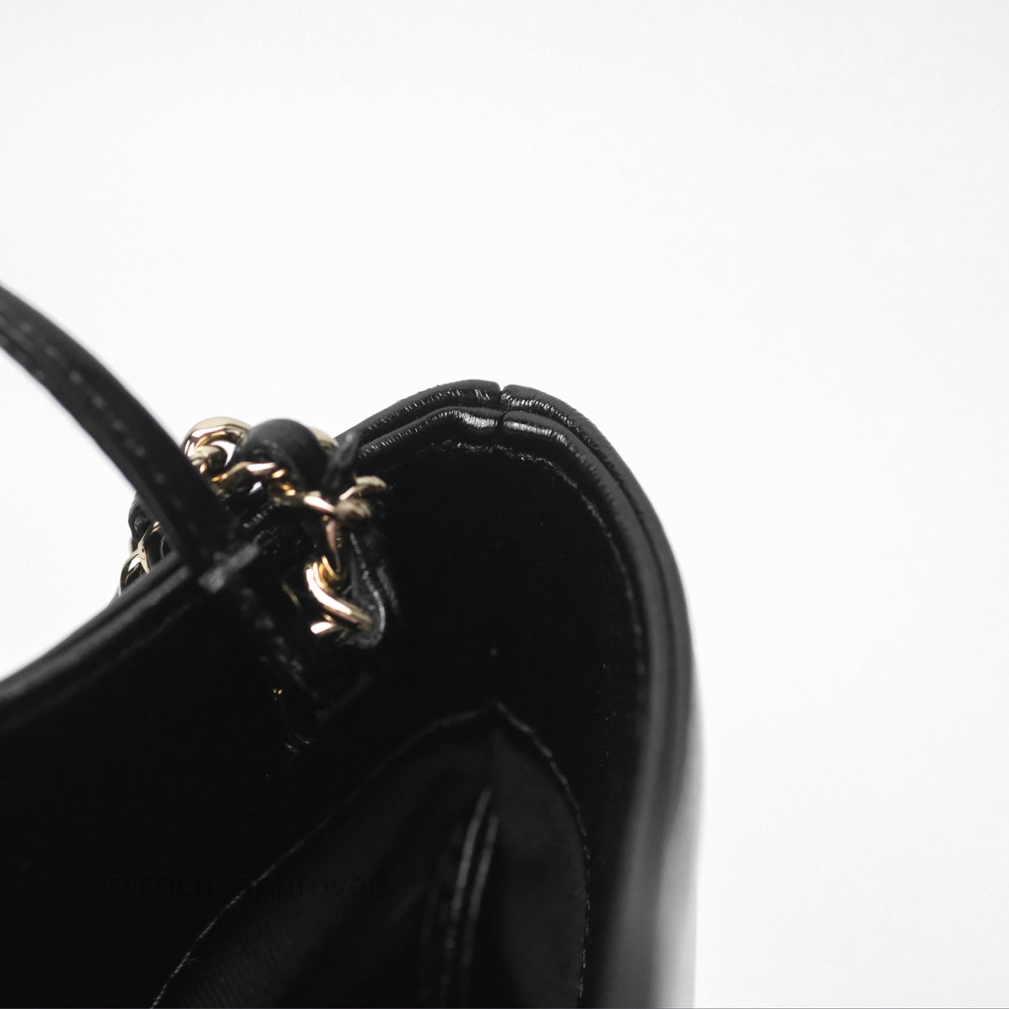 Chanel 31 Mini Black Shiny Lambskin Gold Hardware