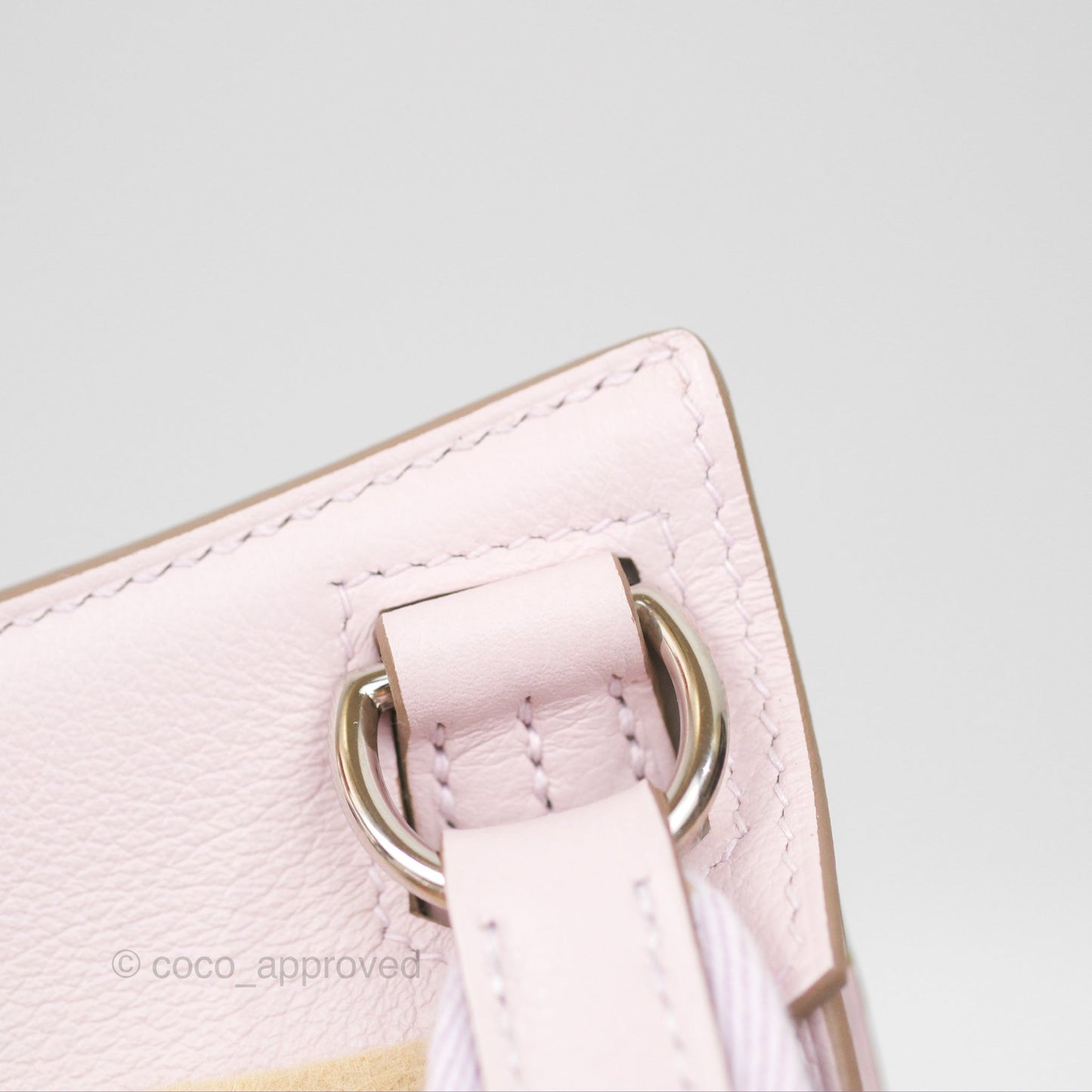 Hermès Mini Jypsiere Mauve Pale Evercolor Palladium Hardware