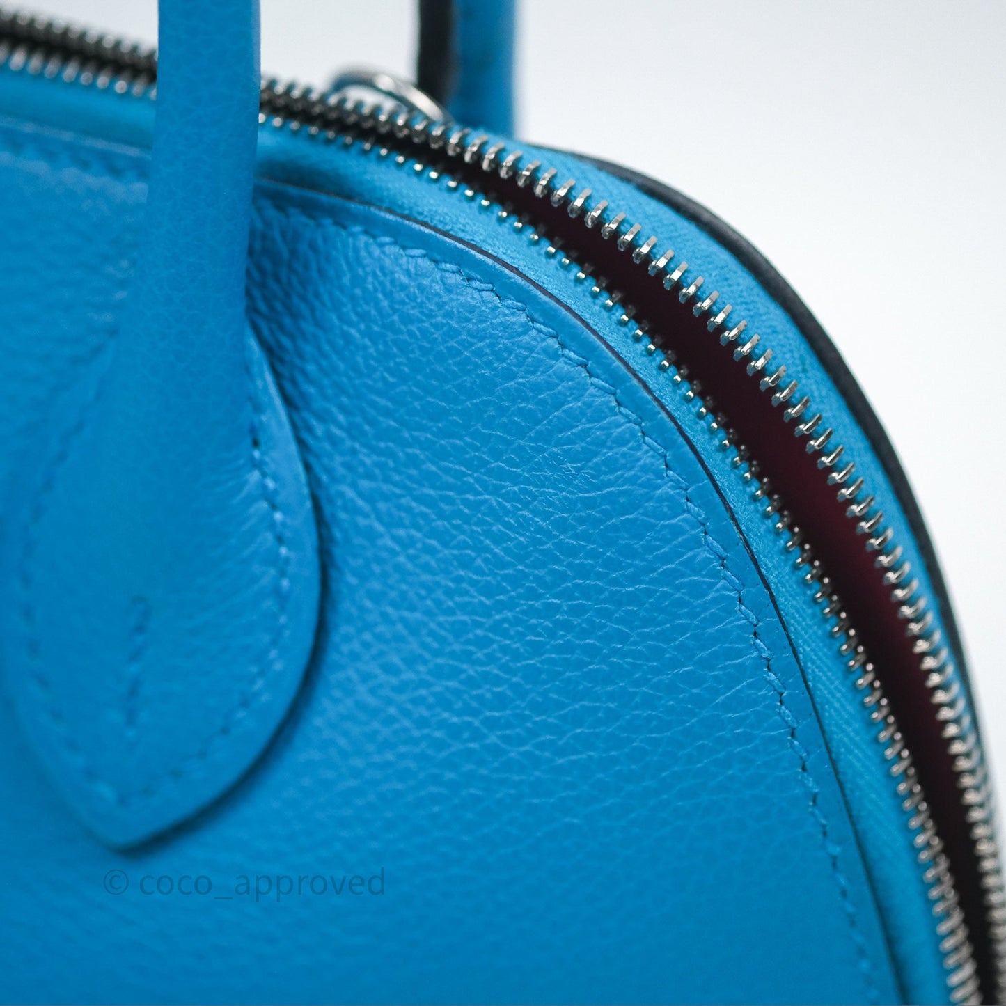Hermès Bolide Mini 1923 Bleu Frida 0F/ Rose Mexico 0D Evercolor Palladium Hardware