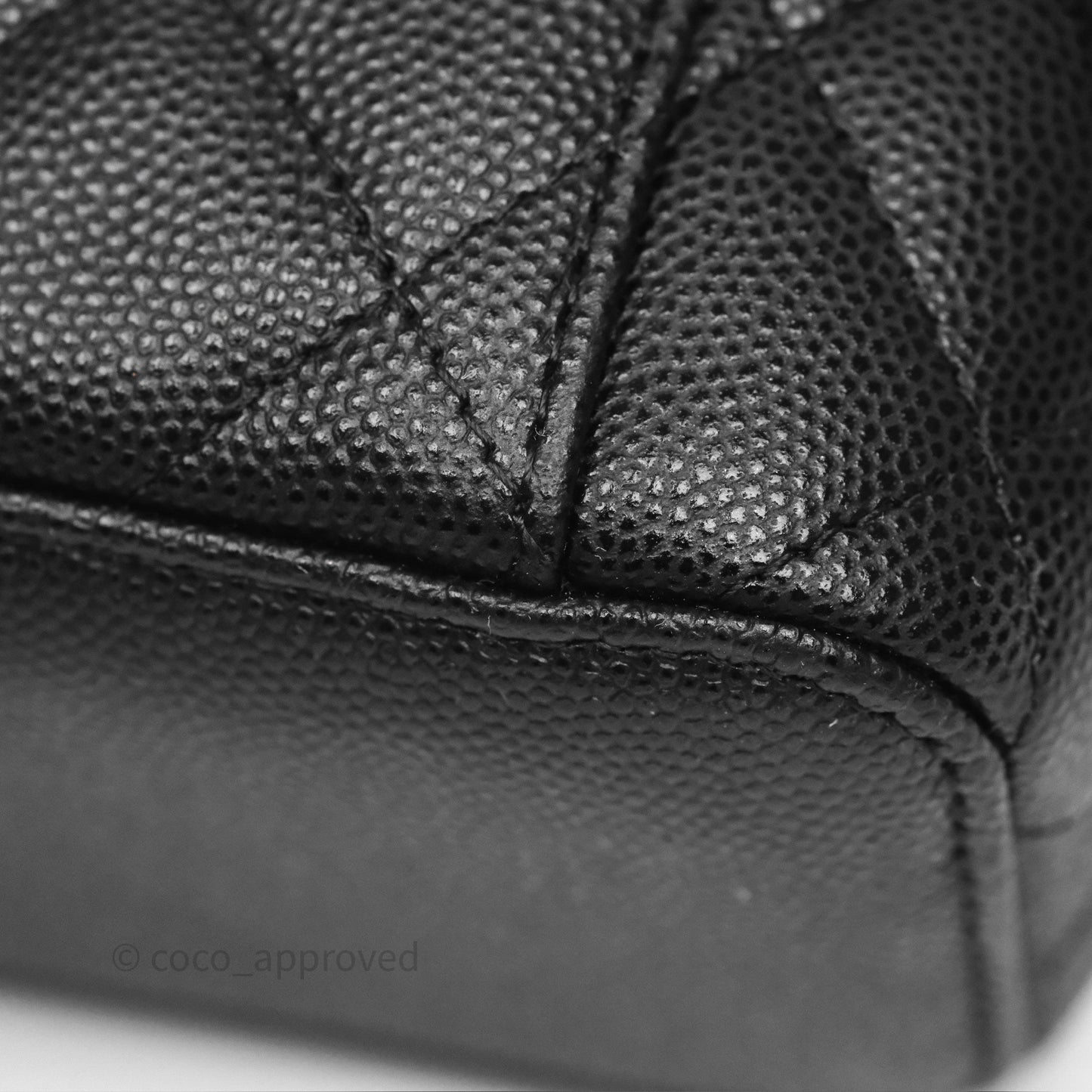 Chanel Mini Vanity With Chain Black Caviar Gold Hardware