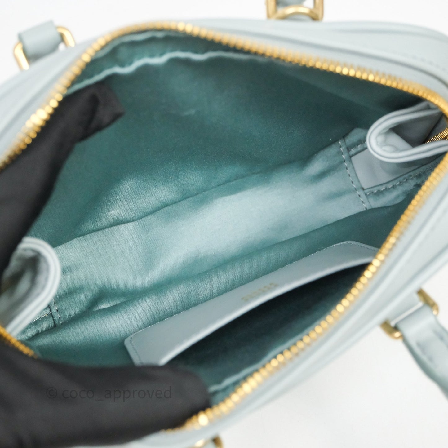 Miu Miu Arcadie Mini Bag Lago Blue Gold Hardware