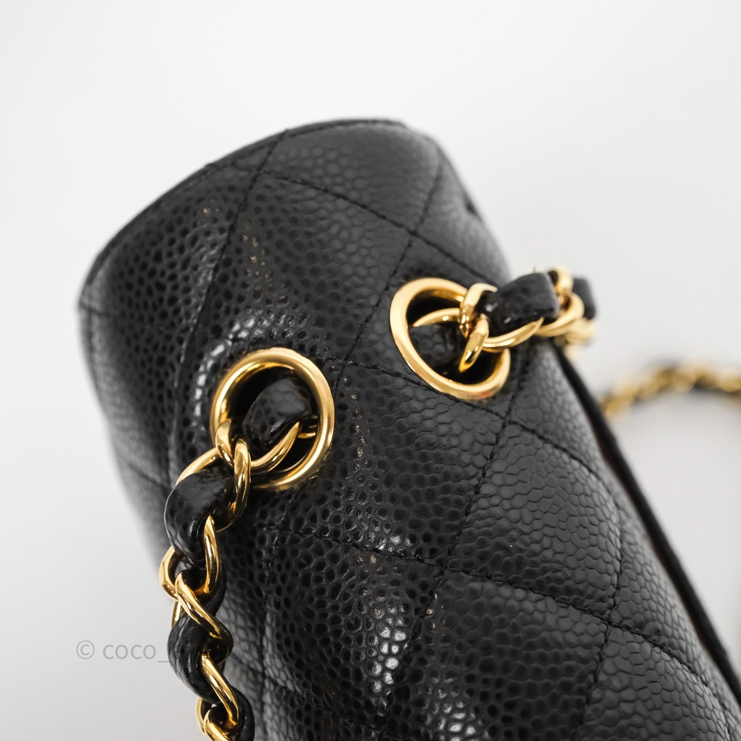 Chanel Small Classic Flap Quilted Black Caviar Gold Hardware