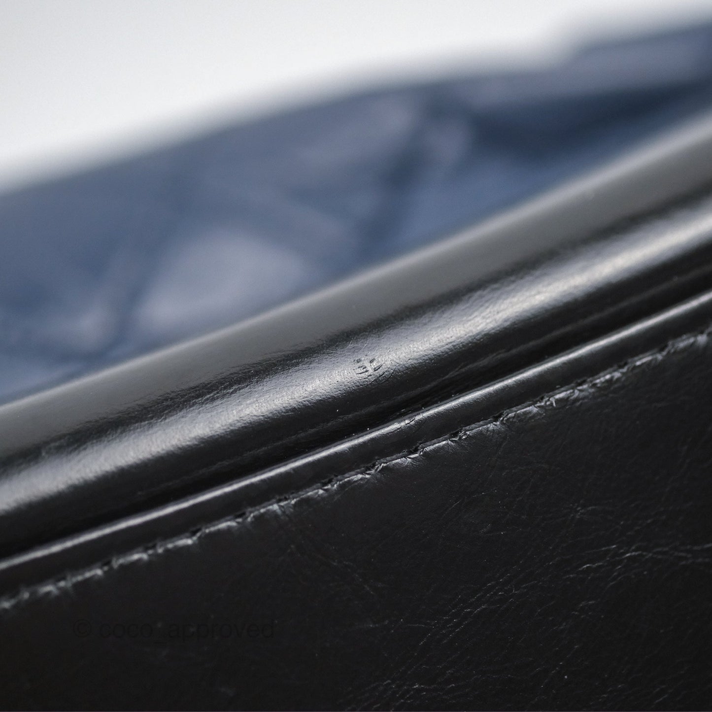 Chanel Large Gabrielle Hobo Navy Black Aged Calfskin Mixed Hardware