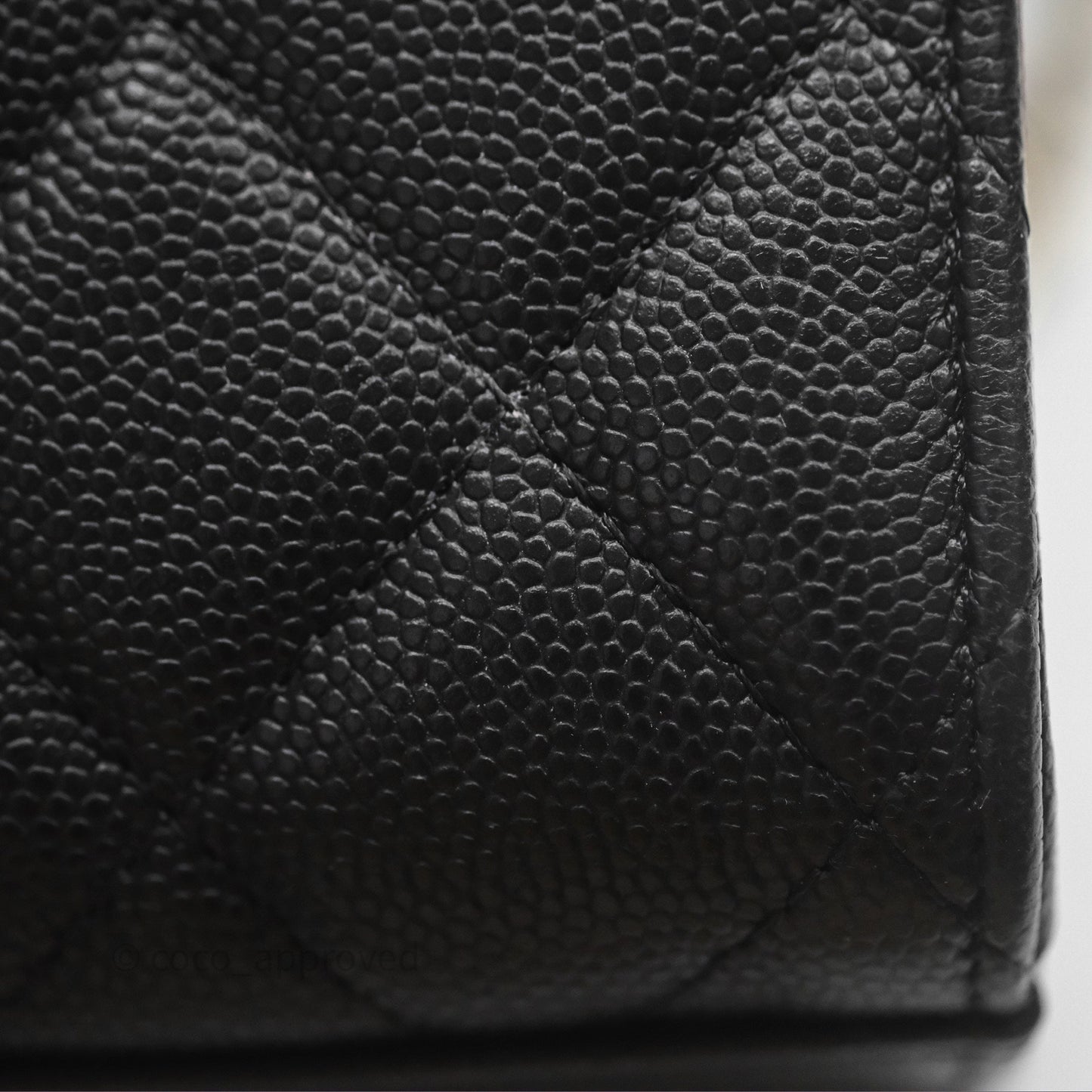 Chanel Classic Quilted Phone Holder Black Caviar Gold Hardware