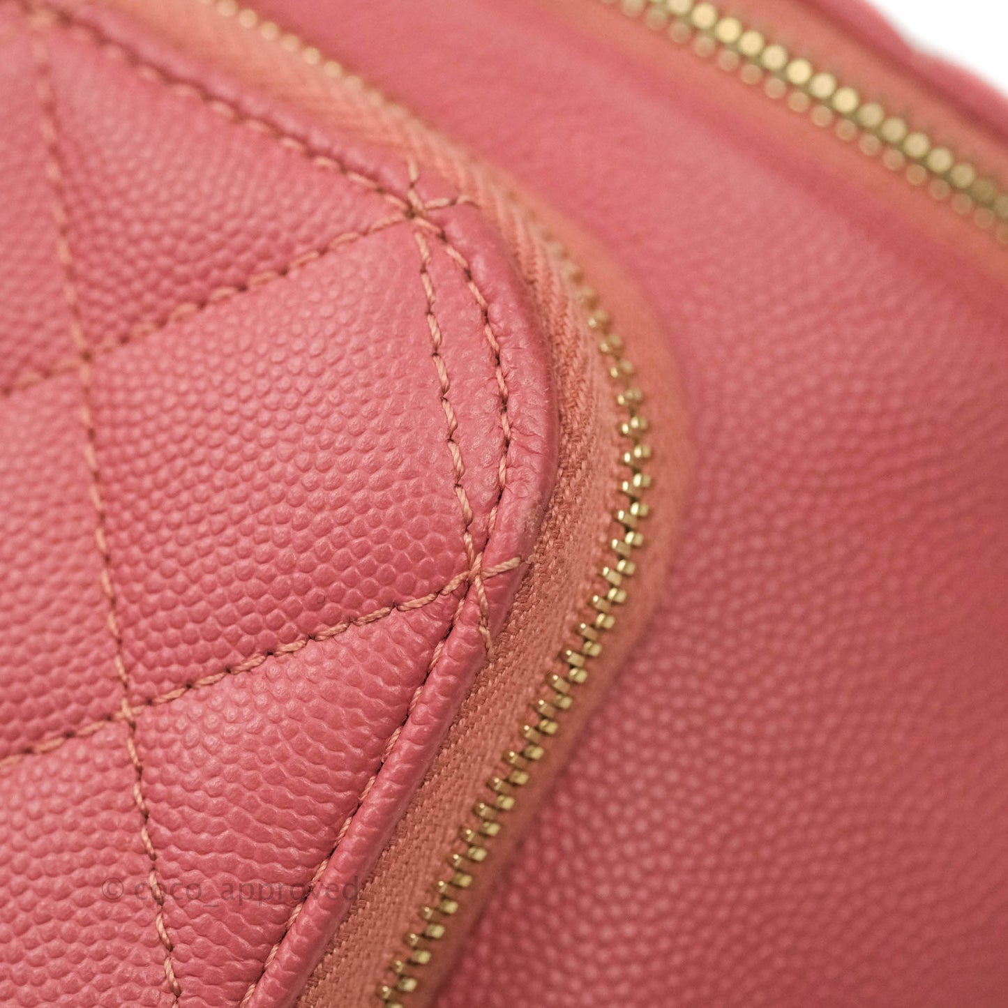 Chanel Quilted Business Affinity Waist Belt Bag Pink Caviar Gold Hardware