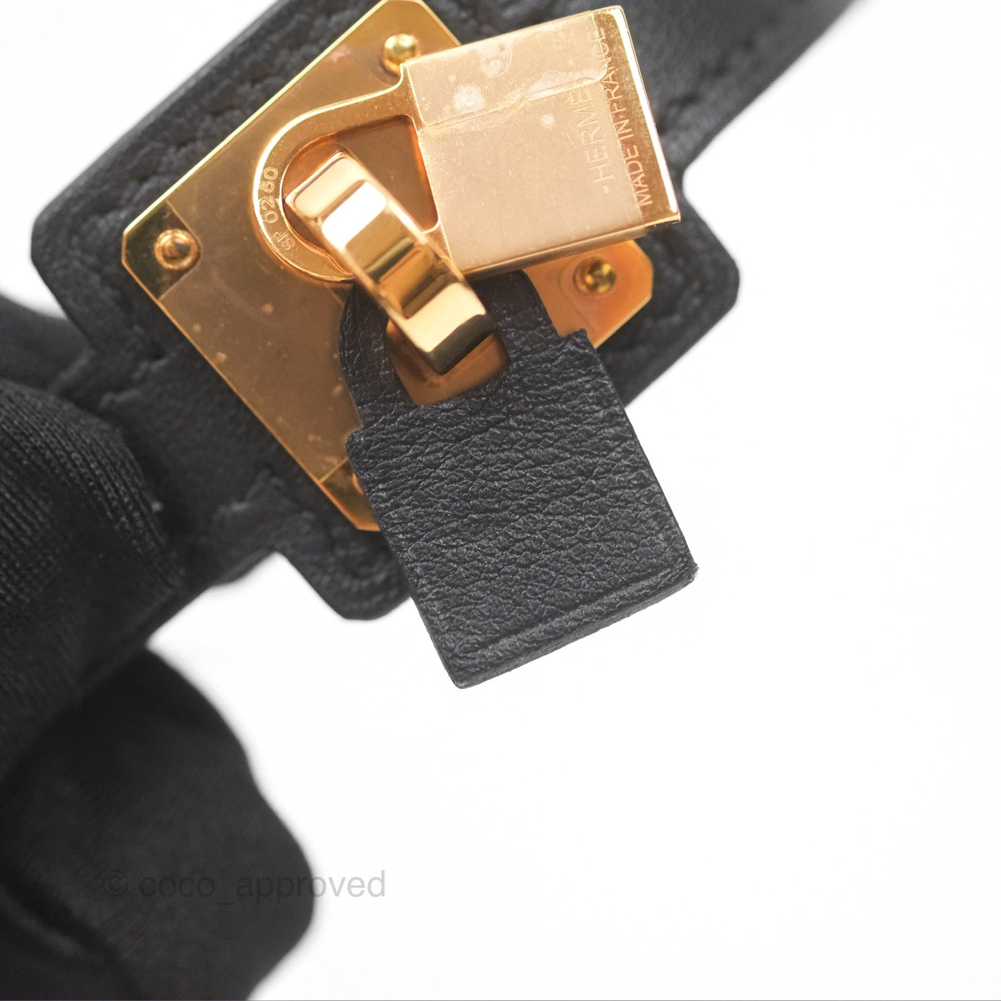Hermès O'Kelly Bracelet Noir 89 Swift Gold Hardware