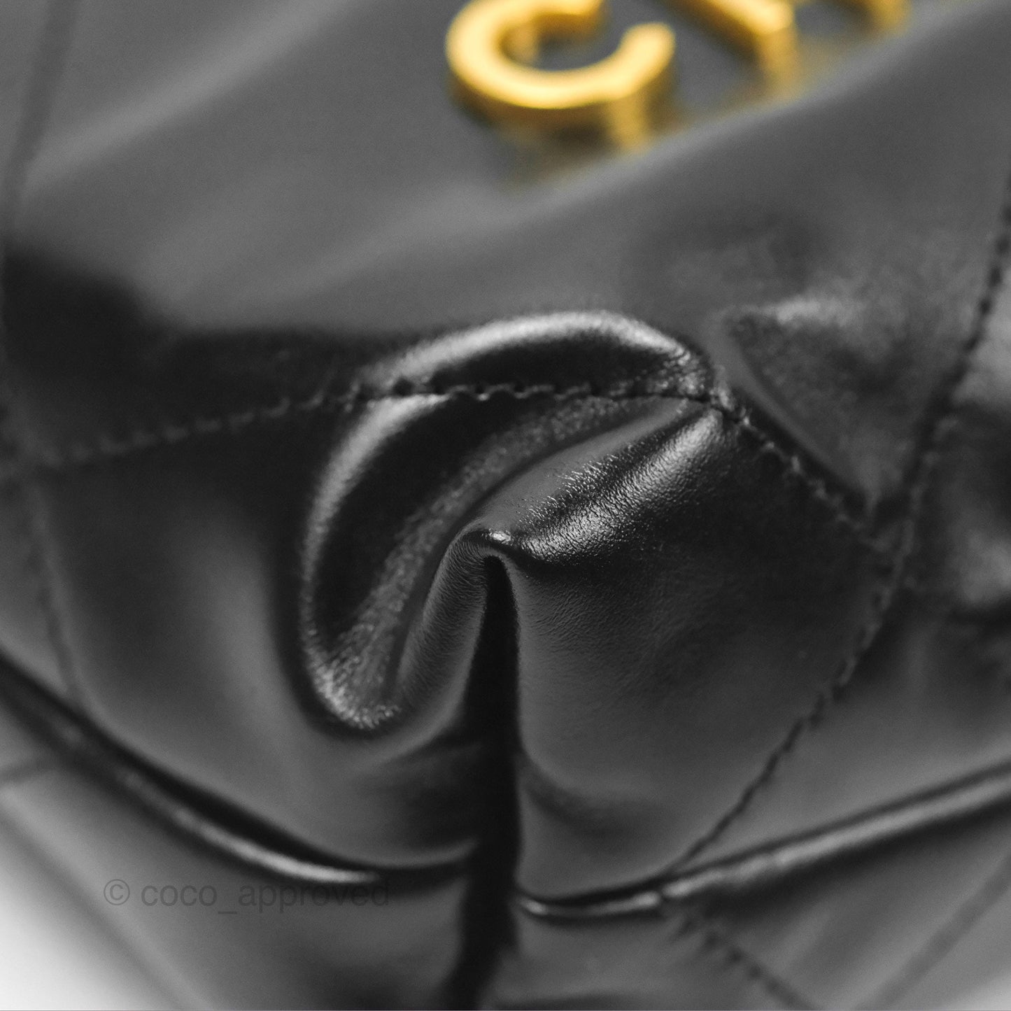 Chanel 22 Mini Bag Black Crumpled Calfskin