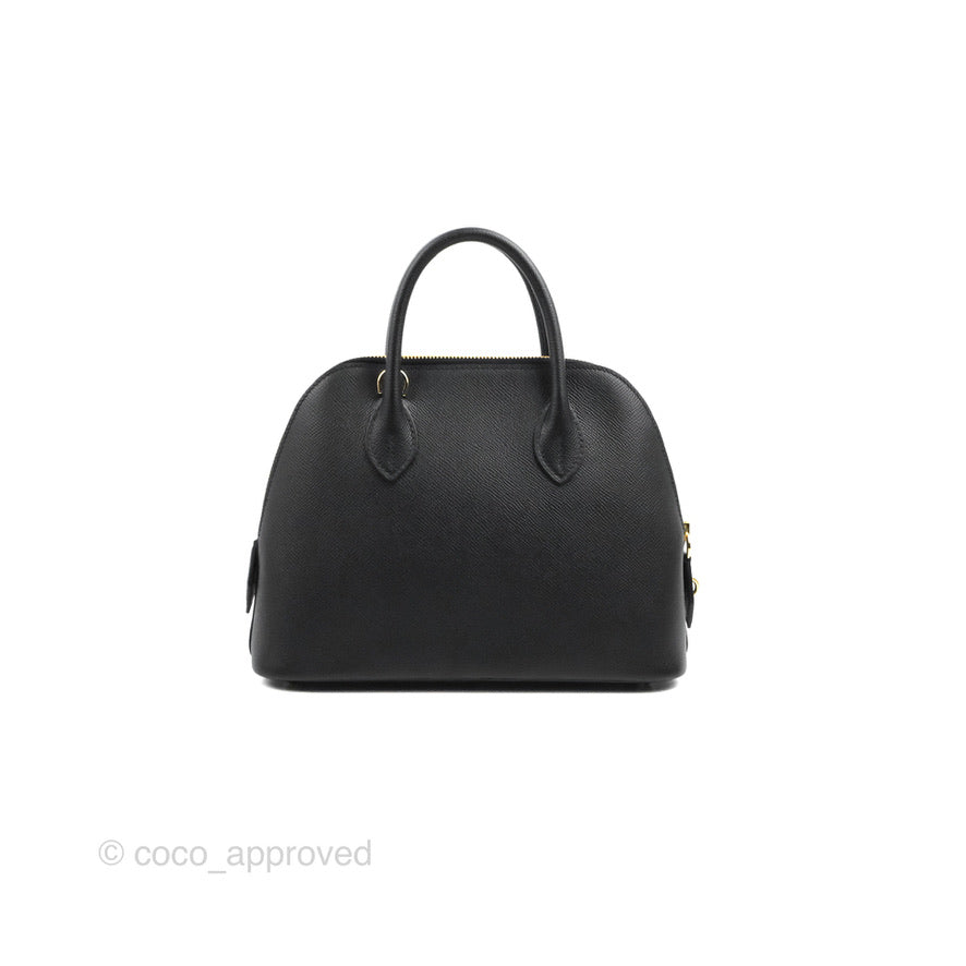 Hermès Bolide 1923 25 Black Epsom Gold Hardware