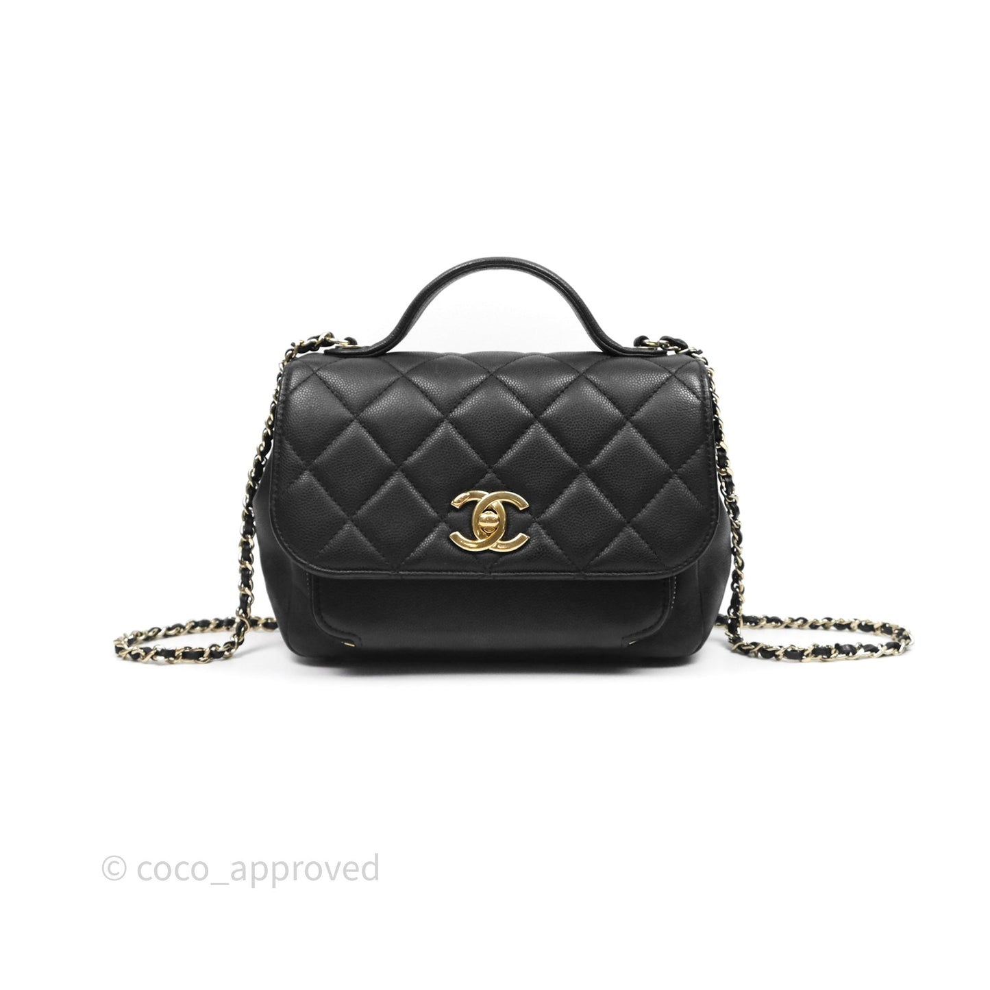 Chanel Quilted Small Business Affinity Flap Black Caviar Gold Hardware