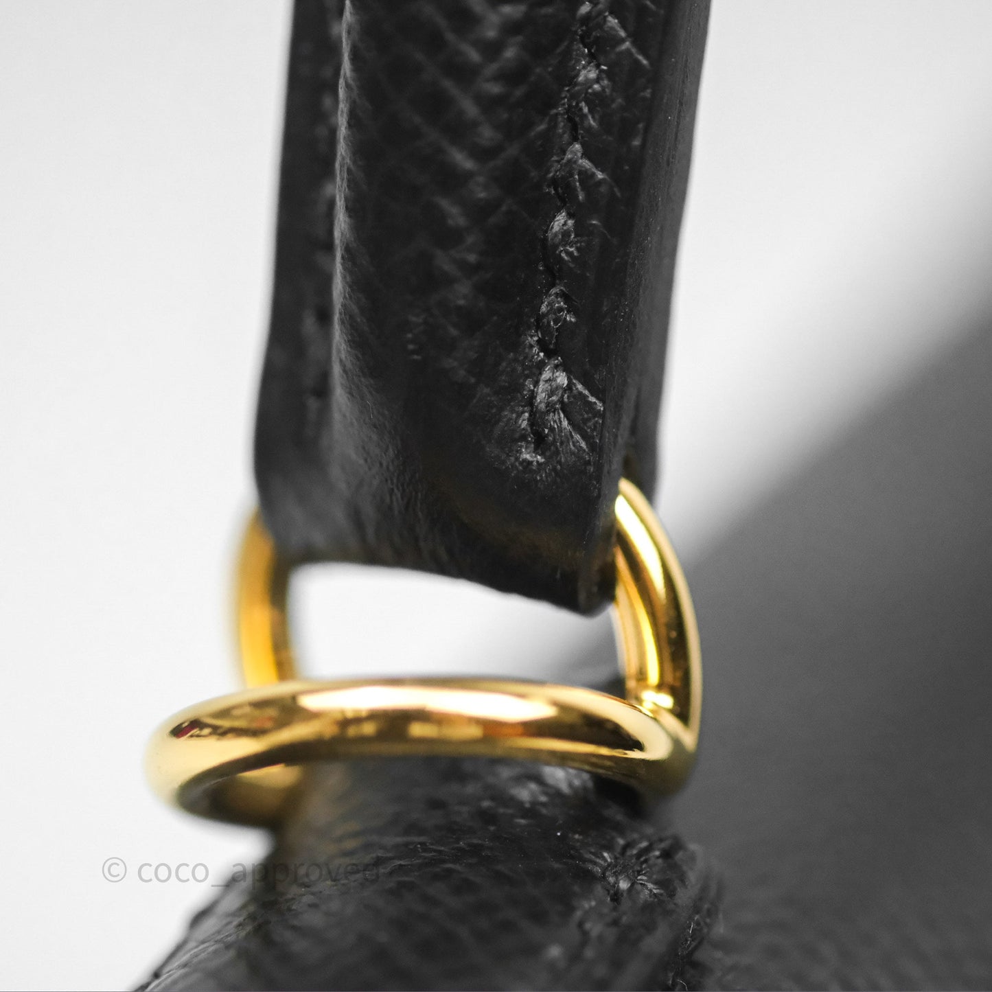Hermès Sellier Kelly 25 Black Noir 89 Epsom Gold Hardware