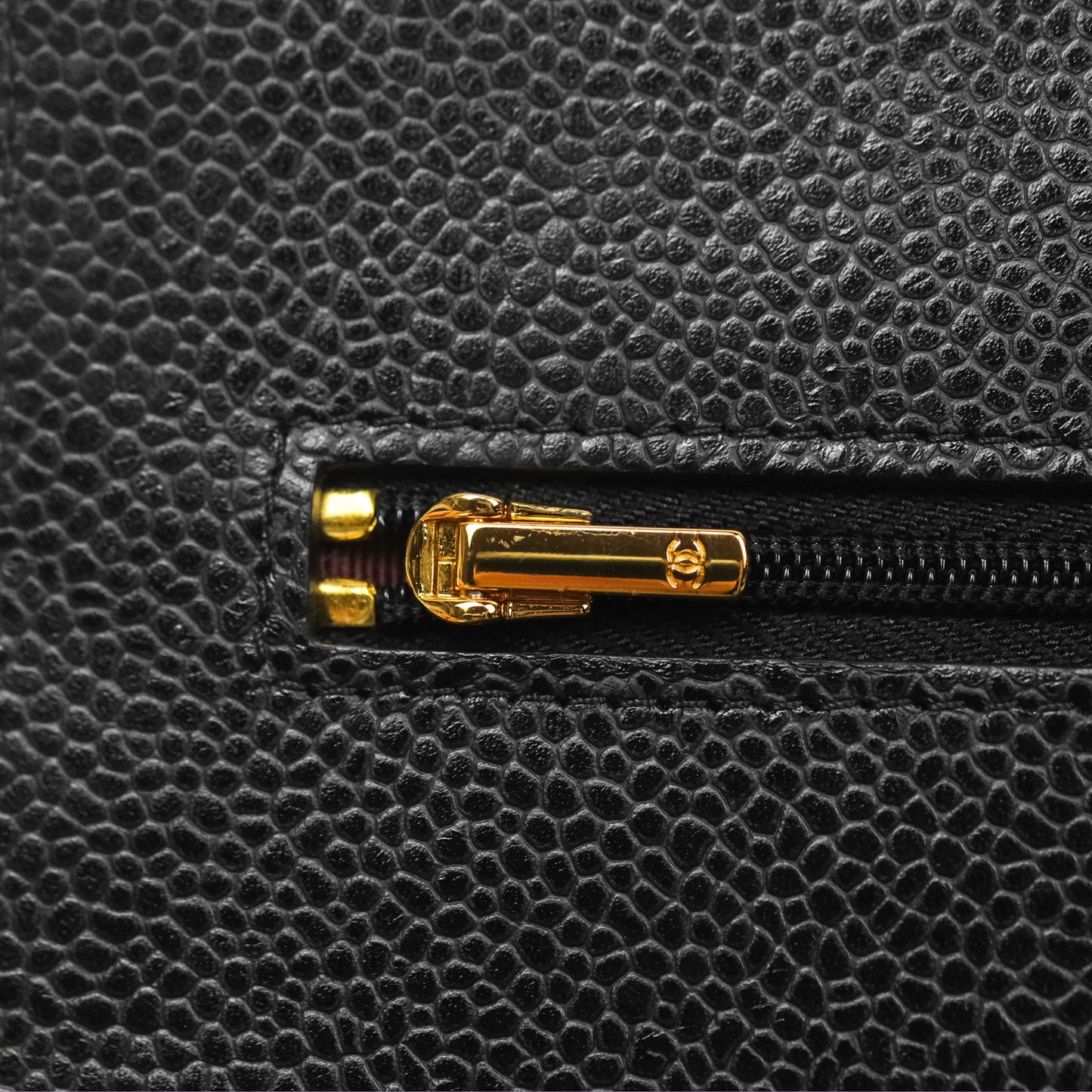 Chanel Classic Quilted Wallet On Chain WOC Black Caviar Gold Hardware