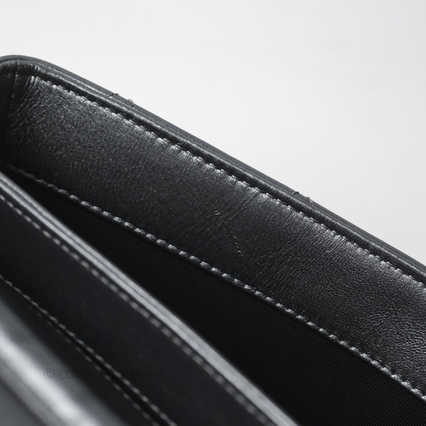 Chanel Clutch with Chain Metallic Dark Grey Silver Hardware