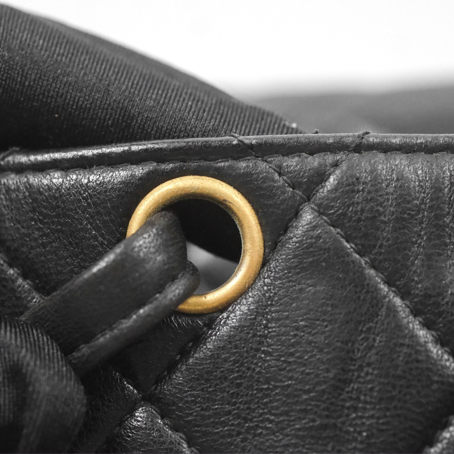 Chanel Vintage CC Duma Backpack Black Lambskin 24K Gold Hardware