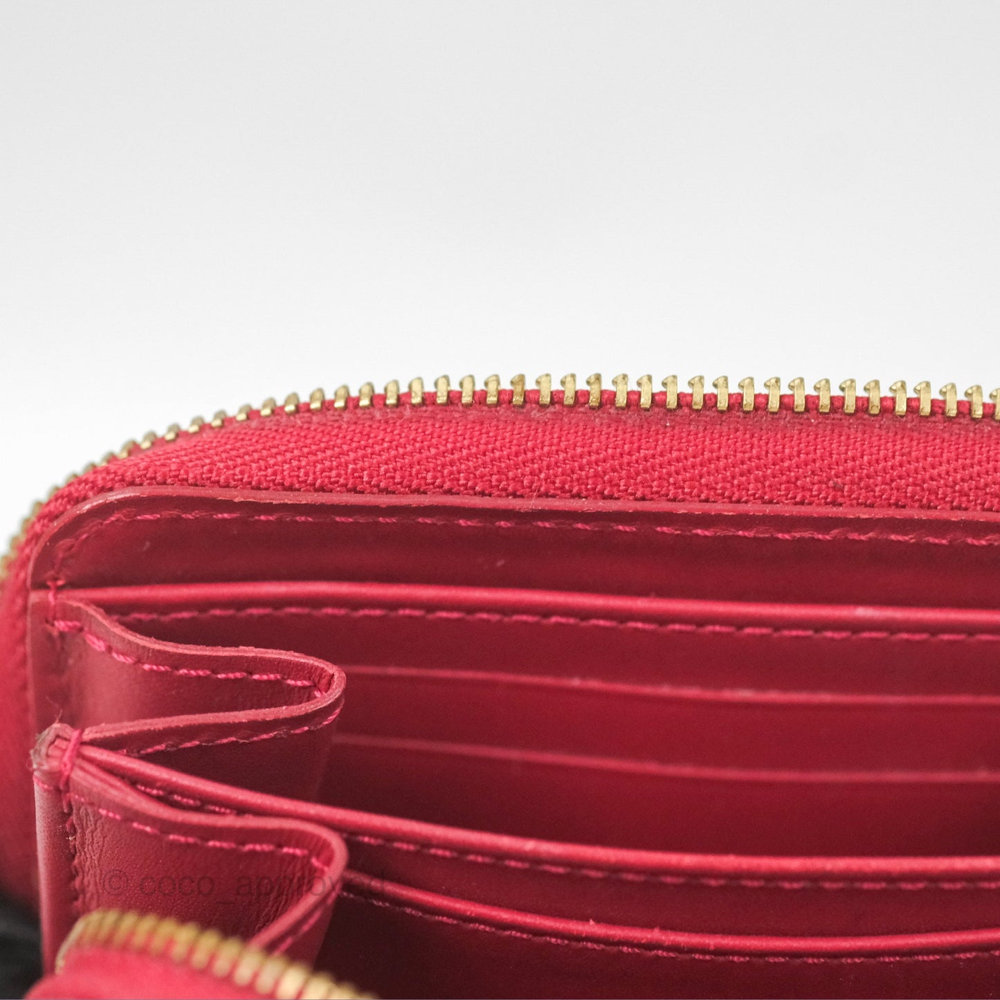 Louis Vuitton Vernis Zippy Coin Purse Rouge Grenadine Patent