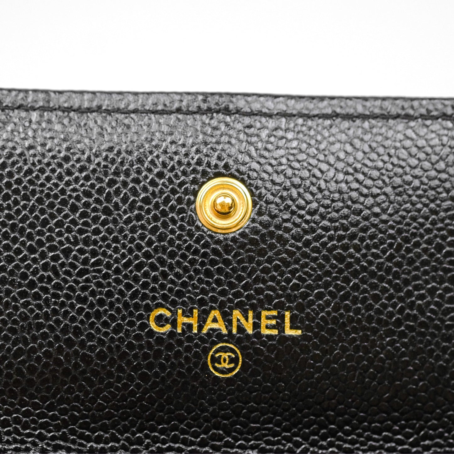 Chanel Miss Coco Clutch With Chain Quilted Black Caviar Gold Hardware