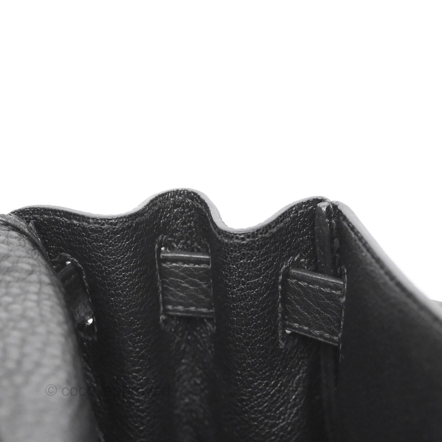 Hermès Kelly 28 Retourne Noir Black 89 Clemence Palladium Hardware