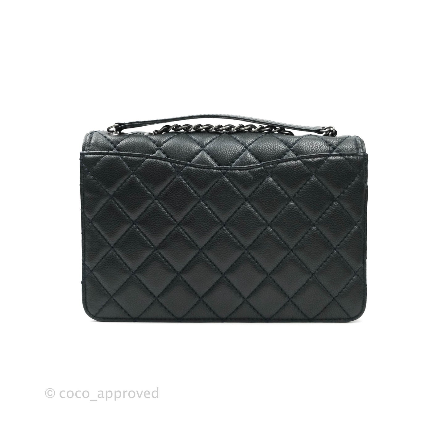Chanel Medium Flap Caviar Ruthenium Hardware