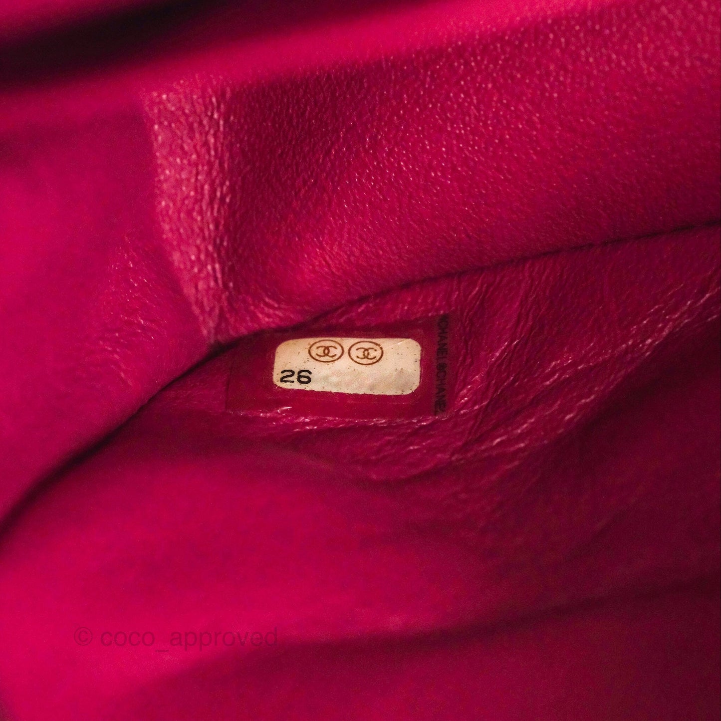 Chanel Medium Classic Flap Chevron Plum Pink Lambskin Gold Hardware