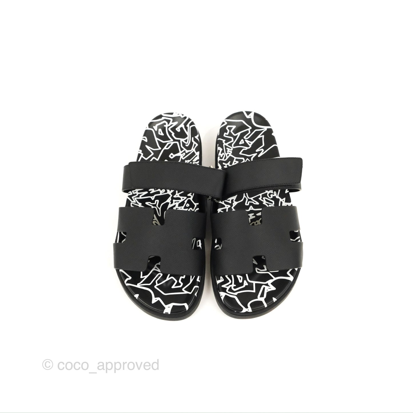 Hermès Chypre Sandal 'Graff Hermes' Black Epsom