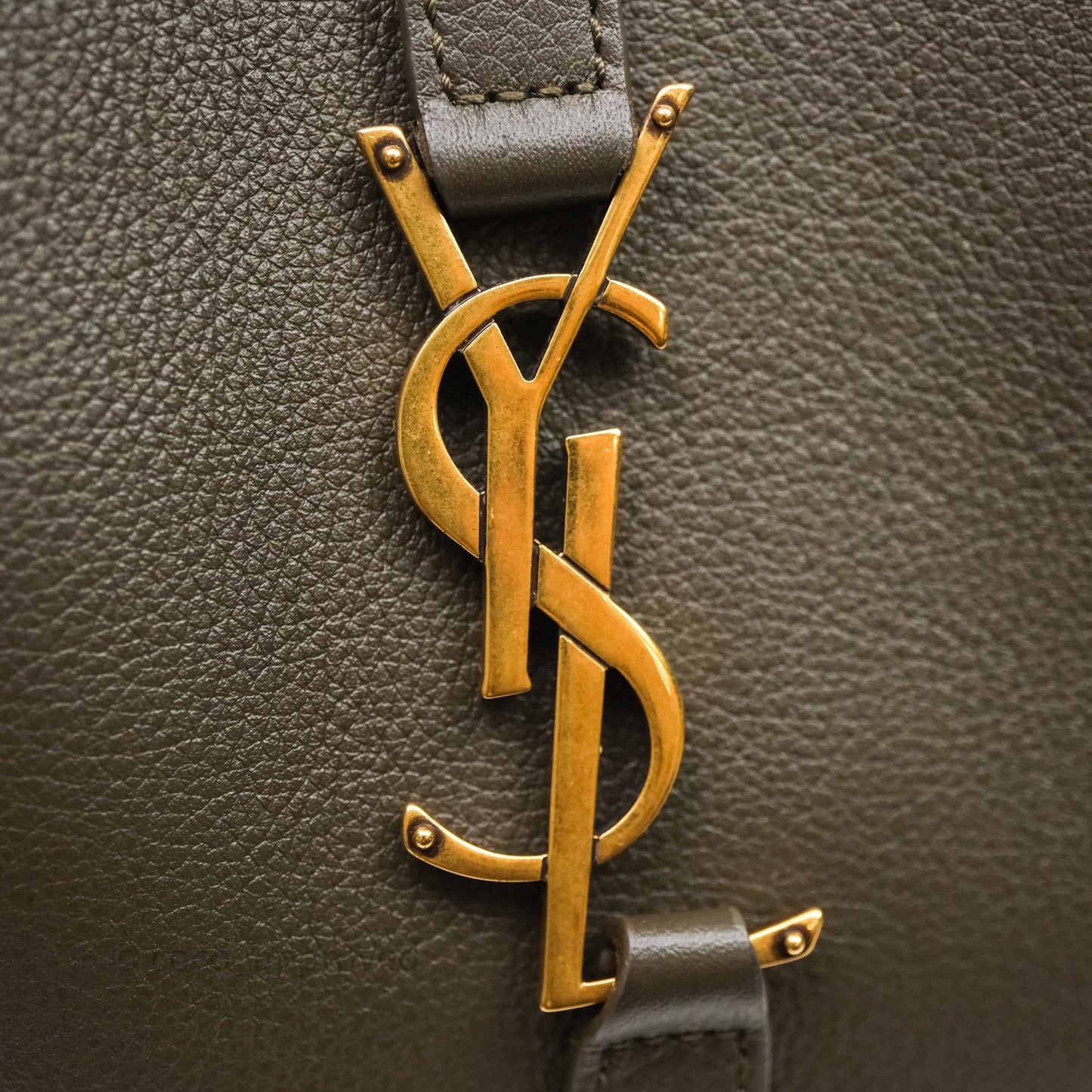 Saint Laurent Small LE 5 à 7 Supple Light Musk Grained Leather