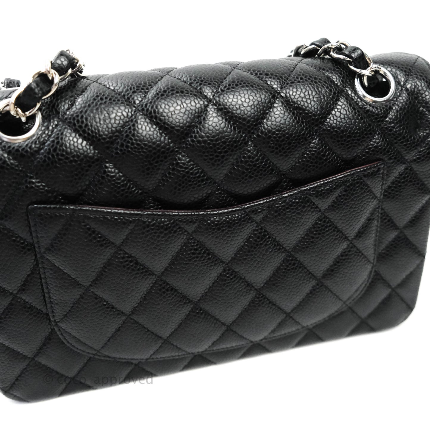 Chanel Classic Small S/M Flap Black Caviar Silver Hardware