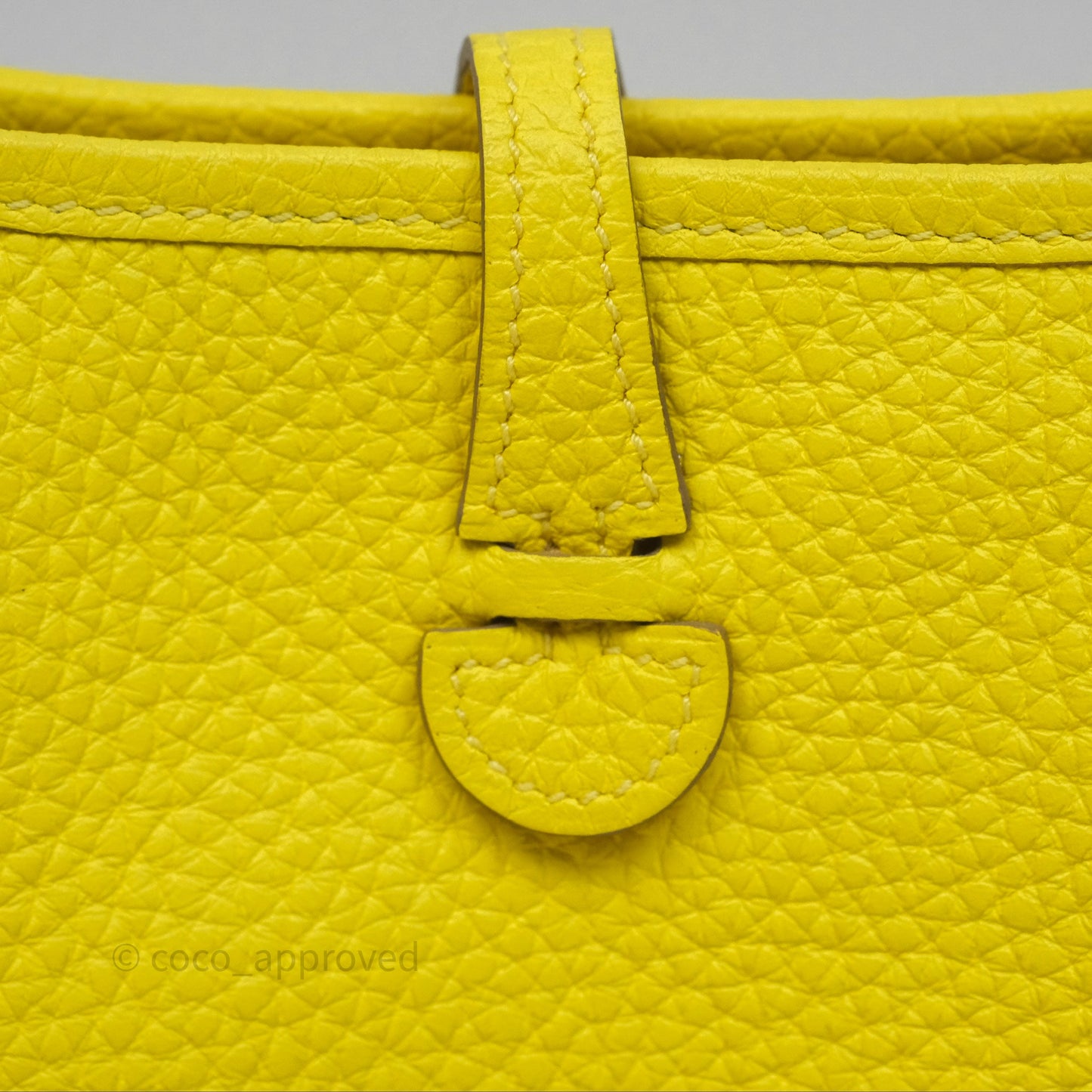 Hermès Mini Evelyne 16 Lime Clemence Palladium Hardware