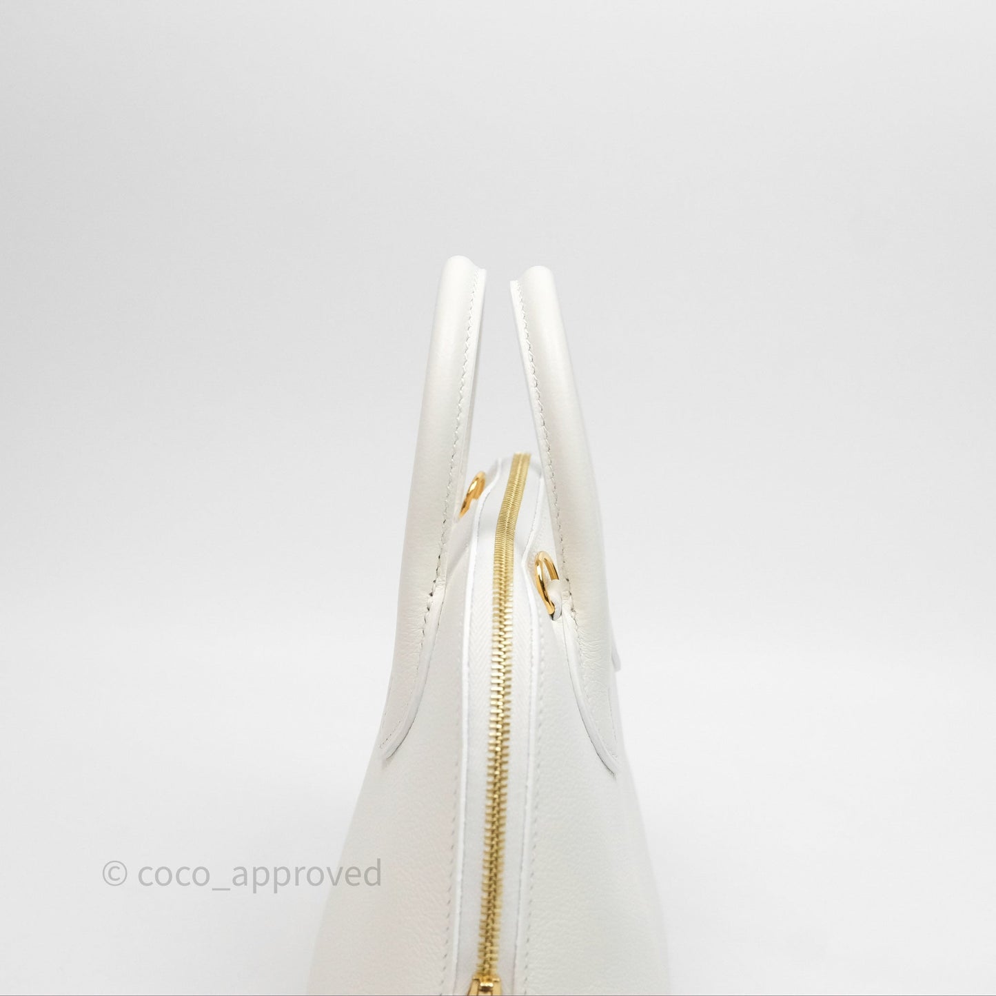 Hermès Bolide Mini 1923 Blanc 01 Evercolor Gold Hardware
