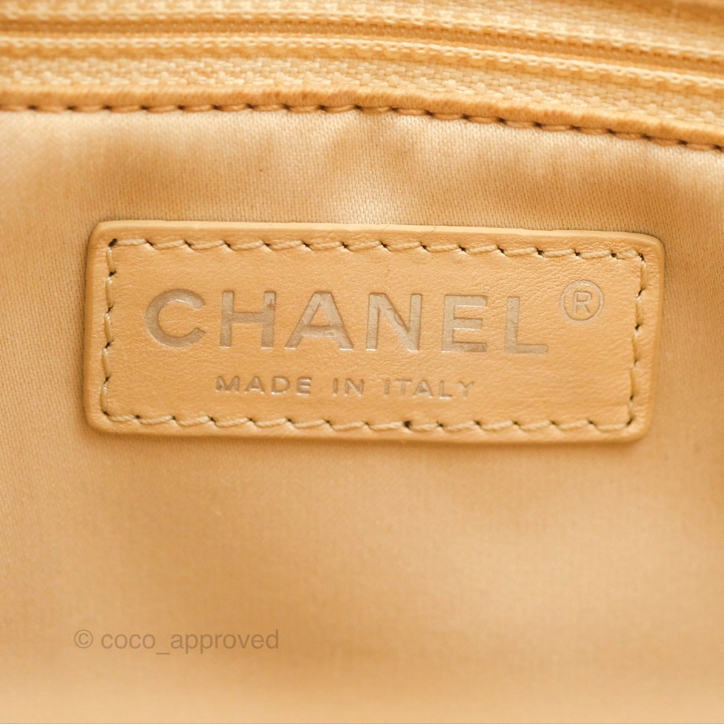 Chanel GST Beige Caviar Silver Hardware
