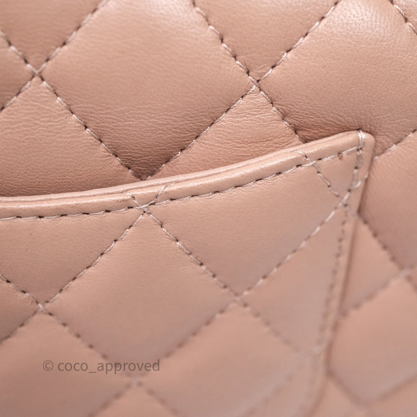 Chanel Mini Rectangular Quilted Beige Lambskin Gold Hardware