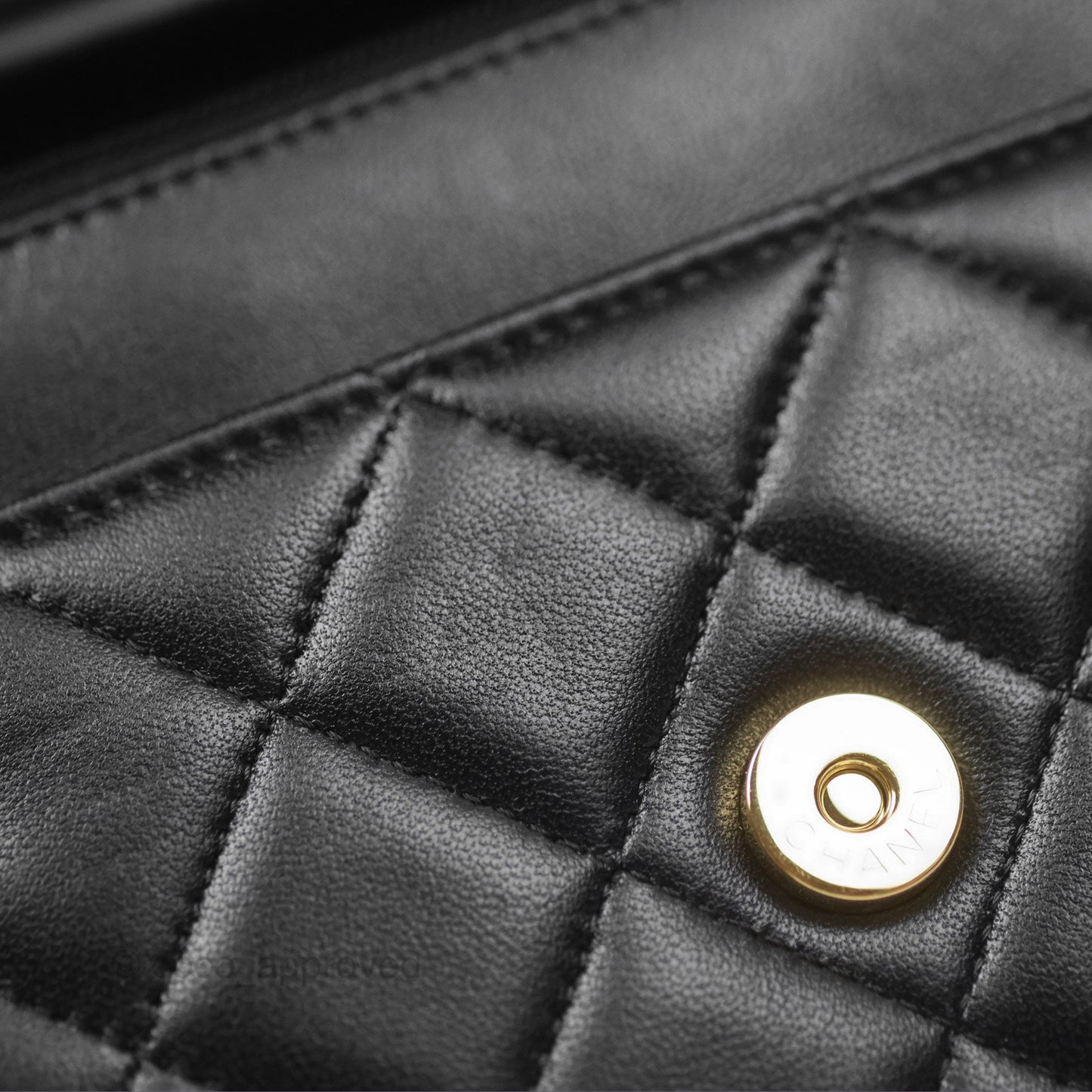 Chanel Quilted Classic WOC Black Lambskin Gold Hardware