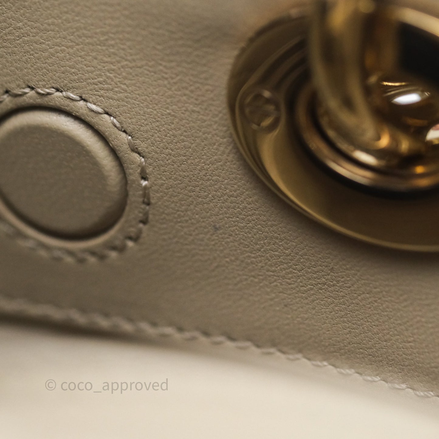 Dior Medium Lady D-Joy Bag Sand Lambskin Cannage Gold Hardware