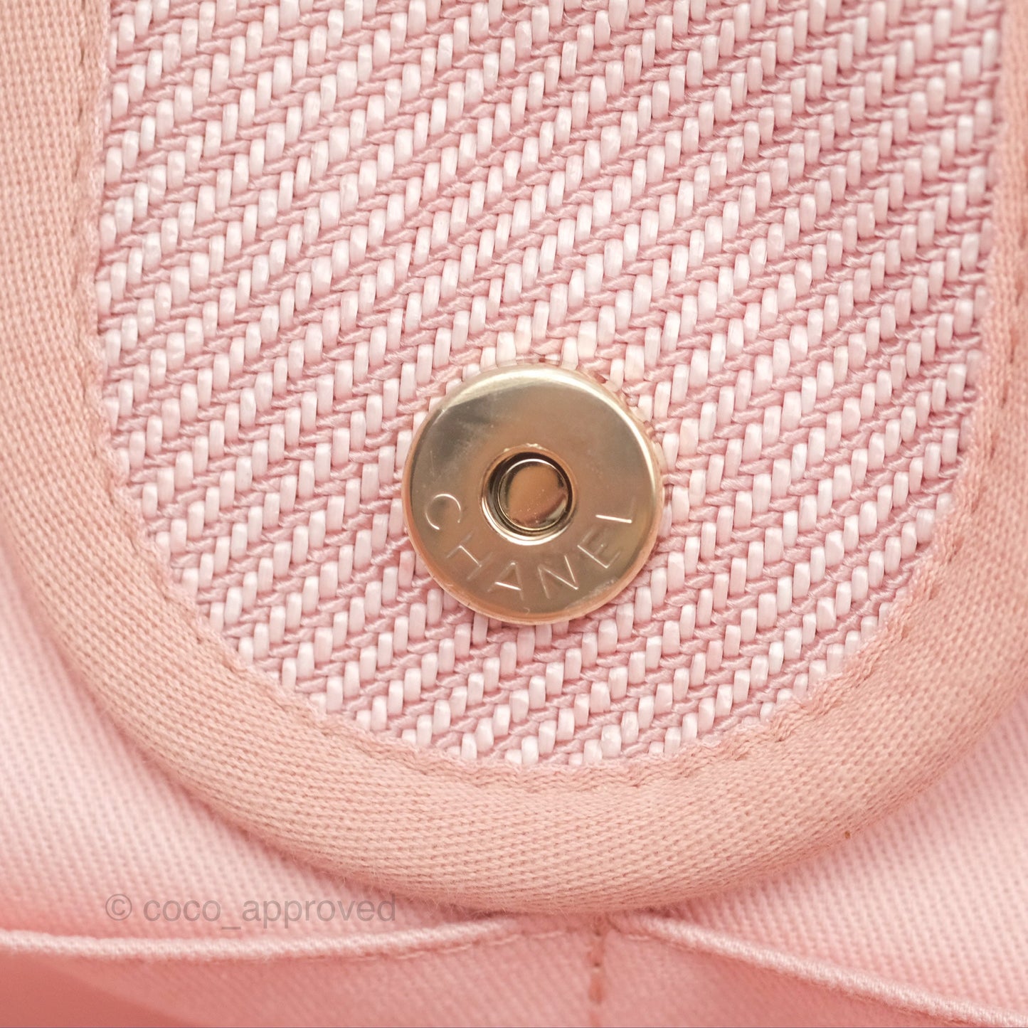 Chanel Large Deauville Pink Canvas 20A
