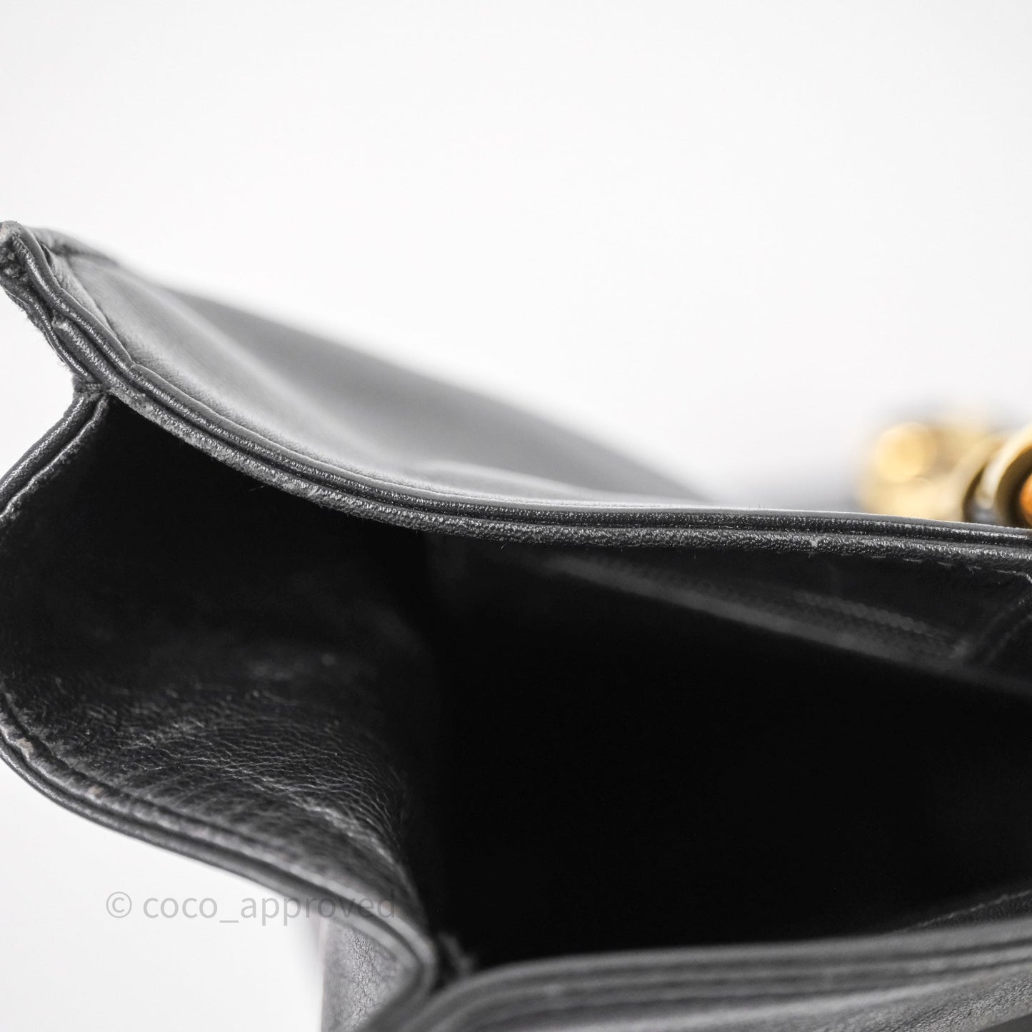 Chanel Vintage Shoulder Bag Black Calfskin Gold Hardware