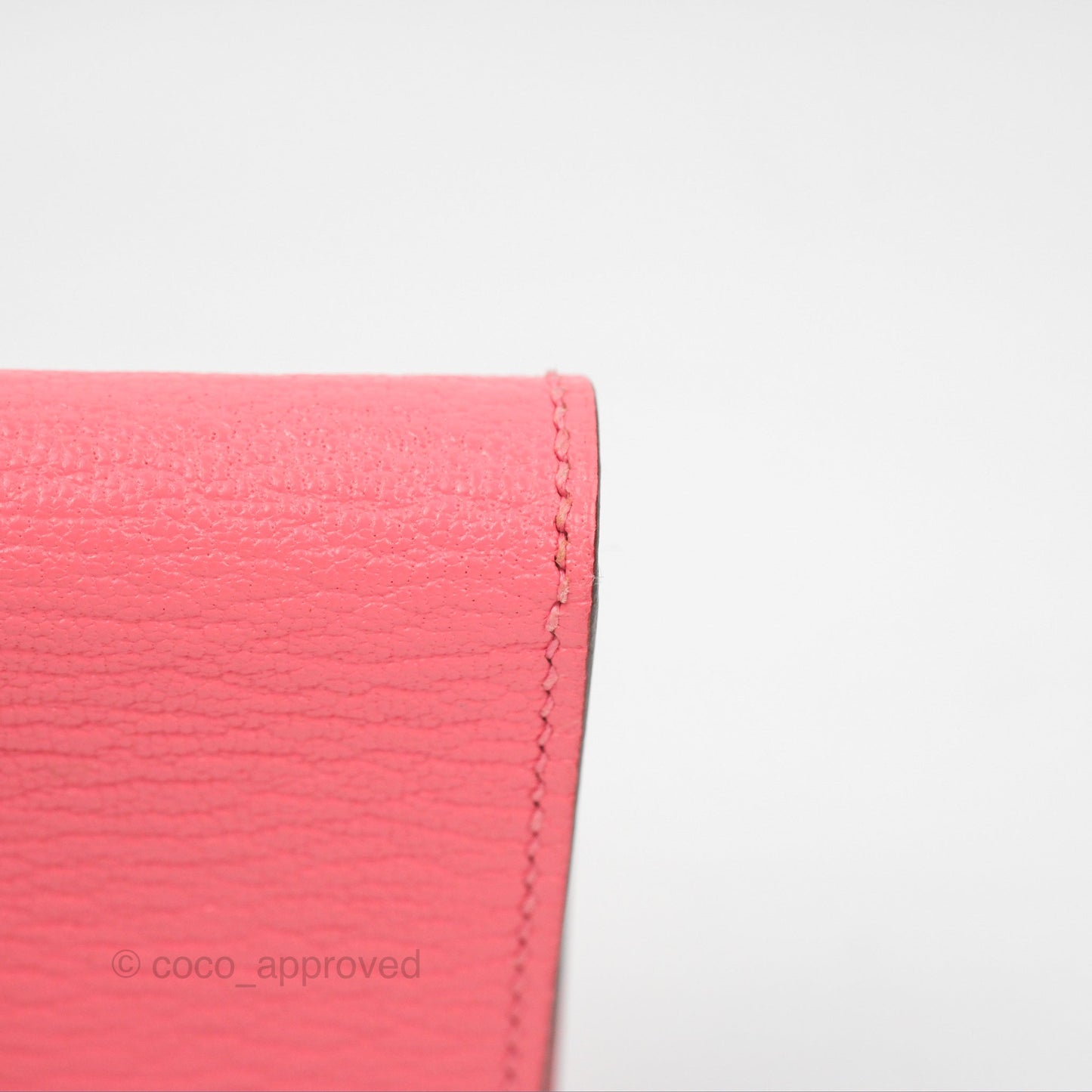 Hermès Bearn Card Holder Rose Ete Chevre Mysore Palladium Hardware