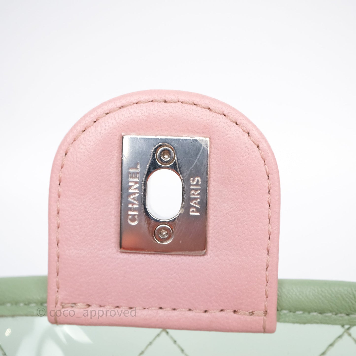 Chanel Coco Splash PVC Mini Flap Bag Blue/Green/Pink Silver Hardware