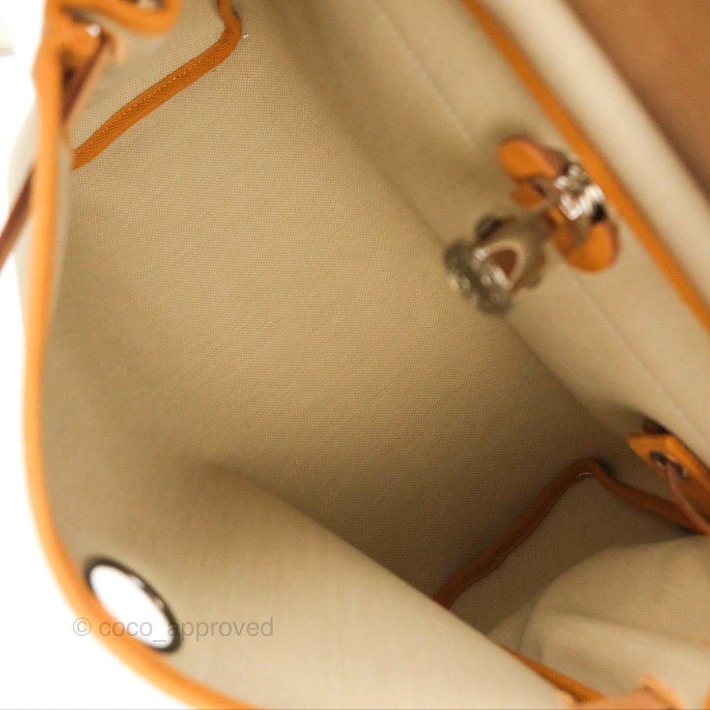 Hermès Herbag Zip 31 Retourne Natural Canvas Palladium Hardware