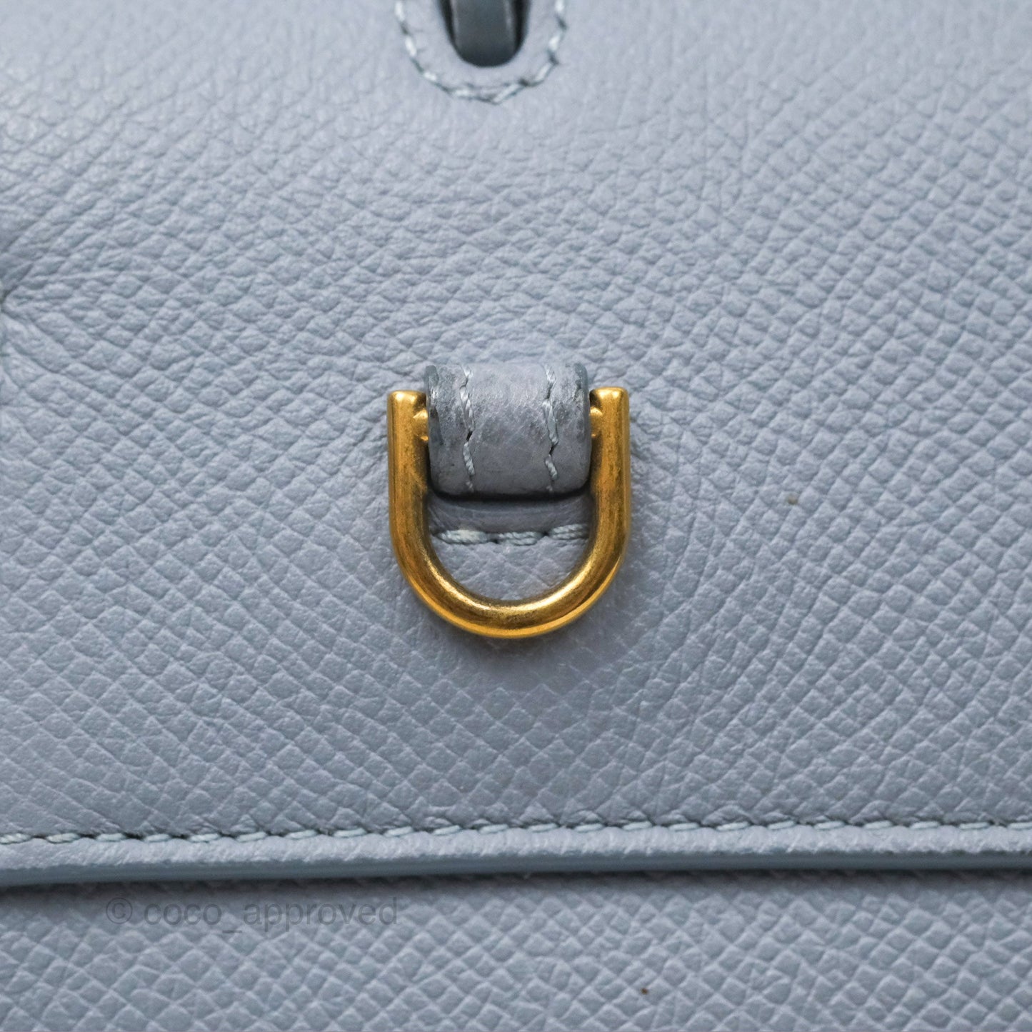 Celine Nano Belt Bag Arctic Blue Grained Calfskin Gold Hardware