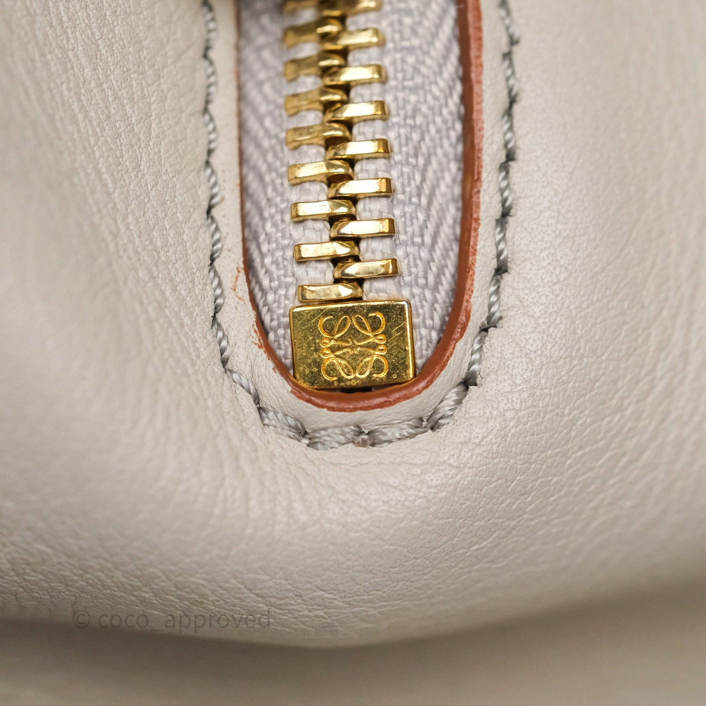 Loewe Small Hammock Shoulder Bag Calfskin Light Grey/Beige